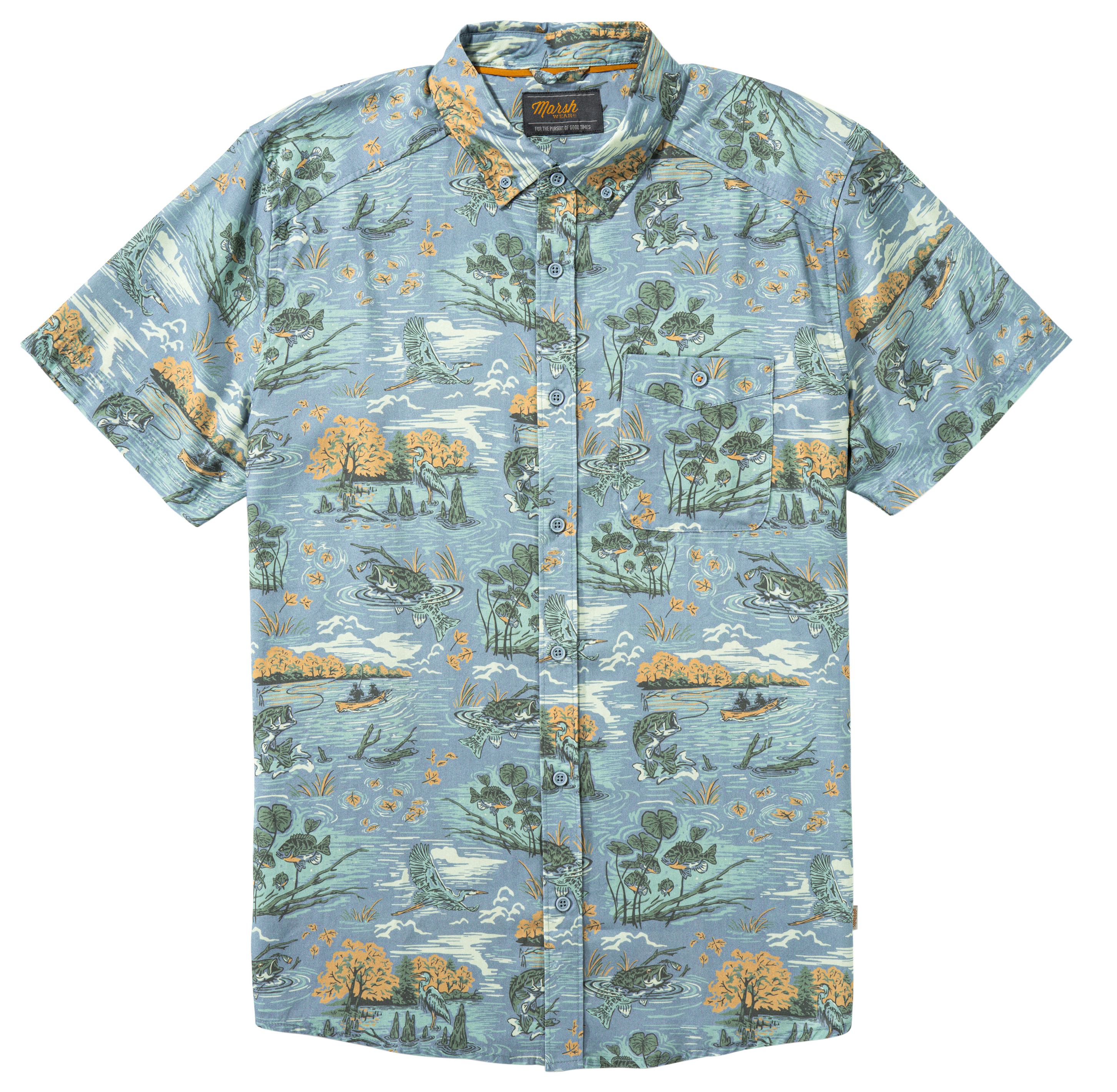 Image of Marsh Wear Hagood Pocket Short-Sleeve Shirt - Vintage Turquoise