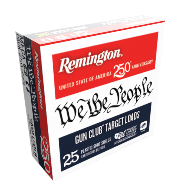 Image of "Remington We The People USA 250th Anniversary 12-Ga. 2-3/4"" 1-1/8 oz. Gun Club Target Shotshells - #8 - 250 Rounds"