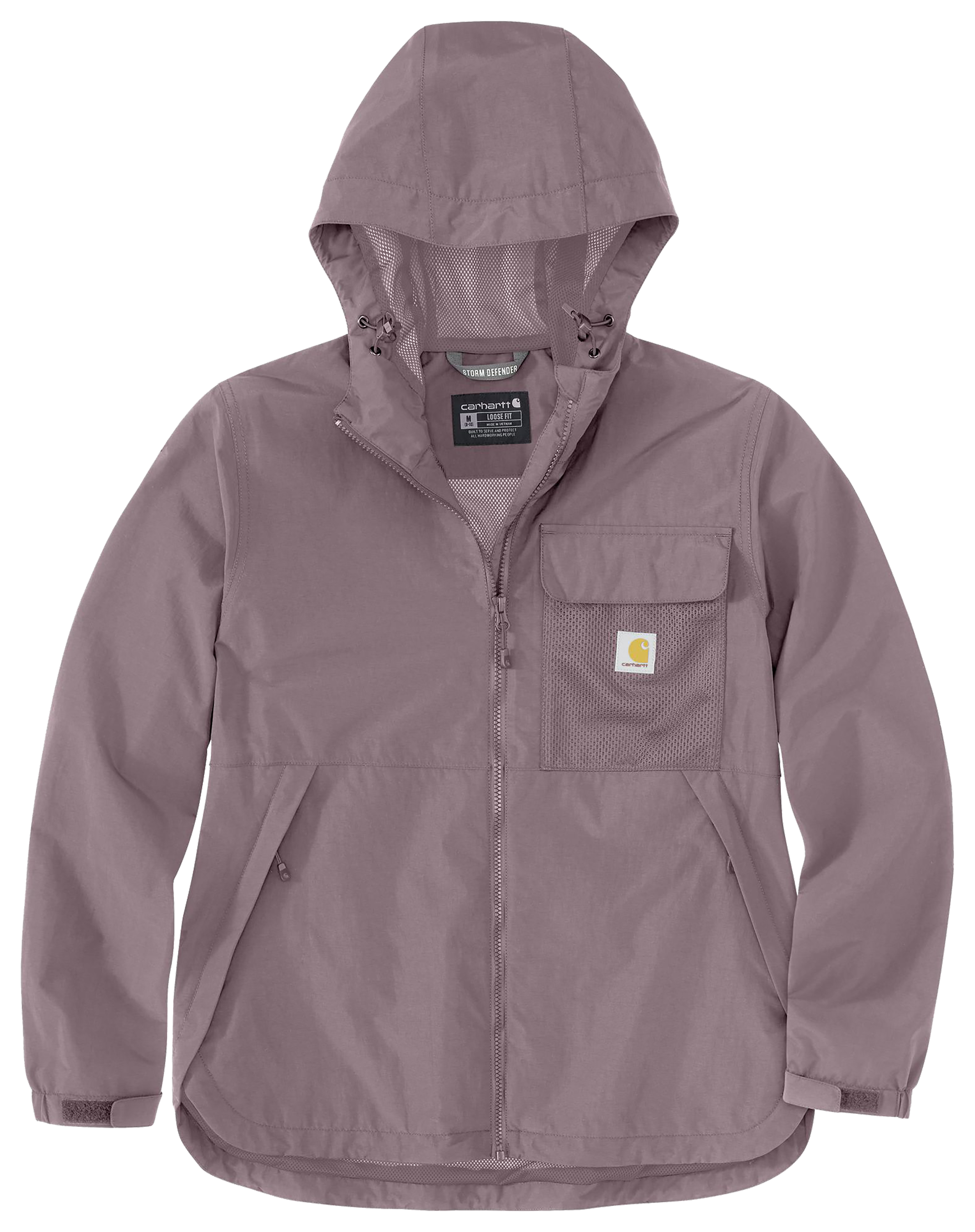 Image of Carhartt Storm Defender Loose-Fit Lightweight Hooded Packable Jacket - Ash Berry - 3X