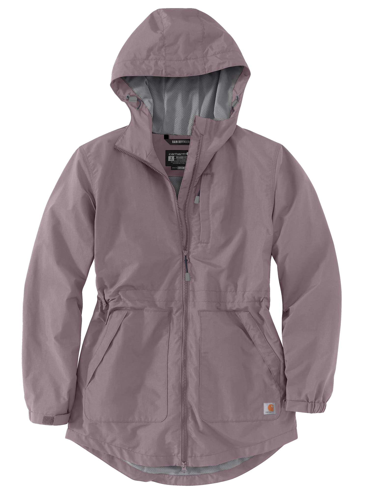 Image of Carhartt Rain Defender Relaxed-Fit Lightweight Coat - Ash Berry