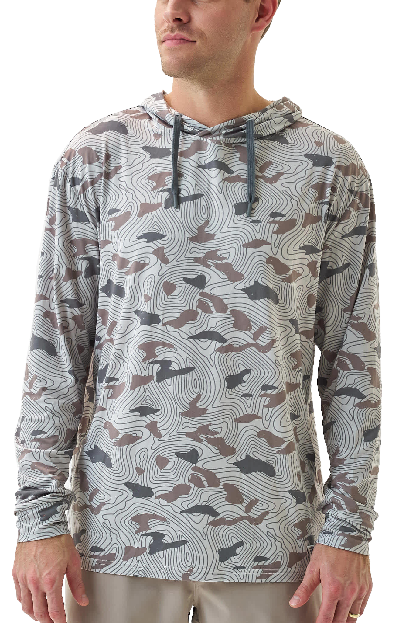 Image of BURLEBO Performance Hoodie - Topo Desert Camo