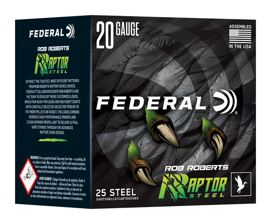 Image of "Federal Rob Roberts Raptor Steel 20-Ga. 3"" 1-oz. Shotshells - 3 Shot - 250 Rounds"