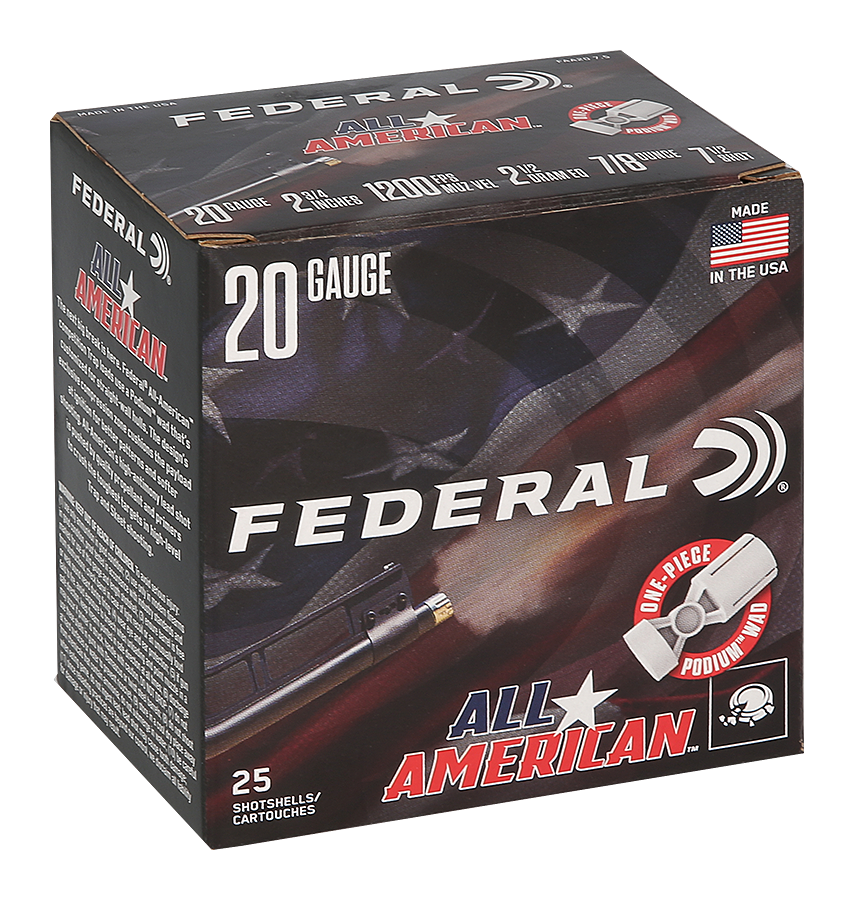 Image of "Federal All-American Competition Trap 20-Ga. 2.75"" 7/8 oz. Shotshells - #7.5 - 250 Rounds"