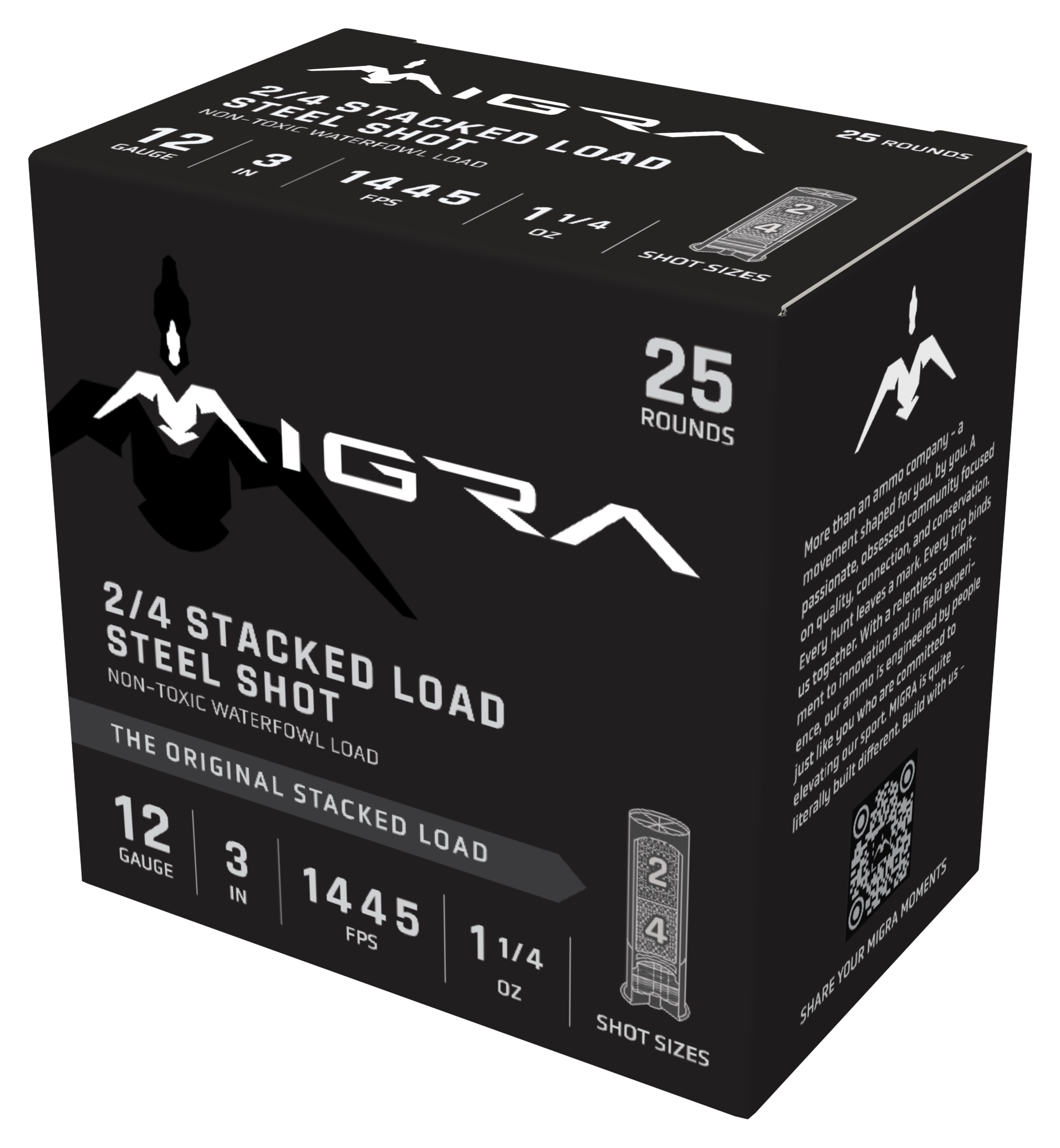 Image of "Migra Stack Load 12-Ga. 3"" 1-1/4 oz. Shotshells - *2/4 - 1445 - 25 Rounds"
