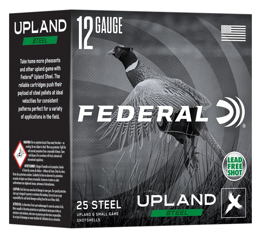 Image of "Federal Upland 12-Ga. 2-3/4"" 1-1/8 oz. Steel Shotshells - #4 - 25 Rounds"