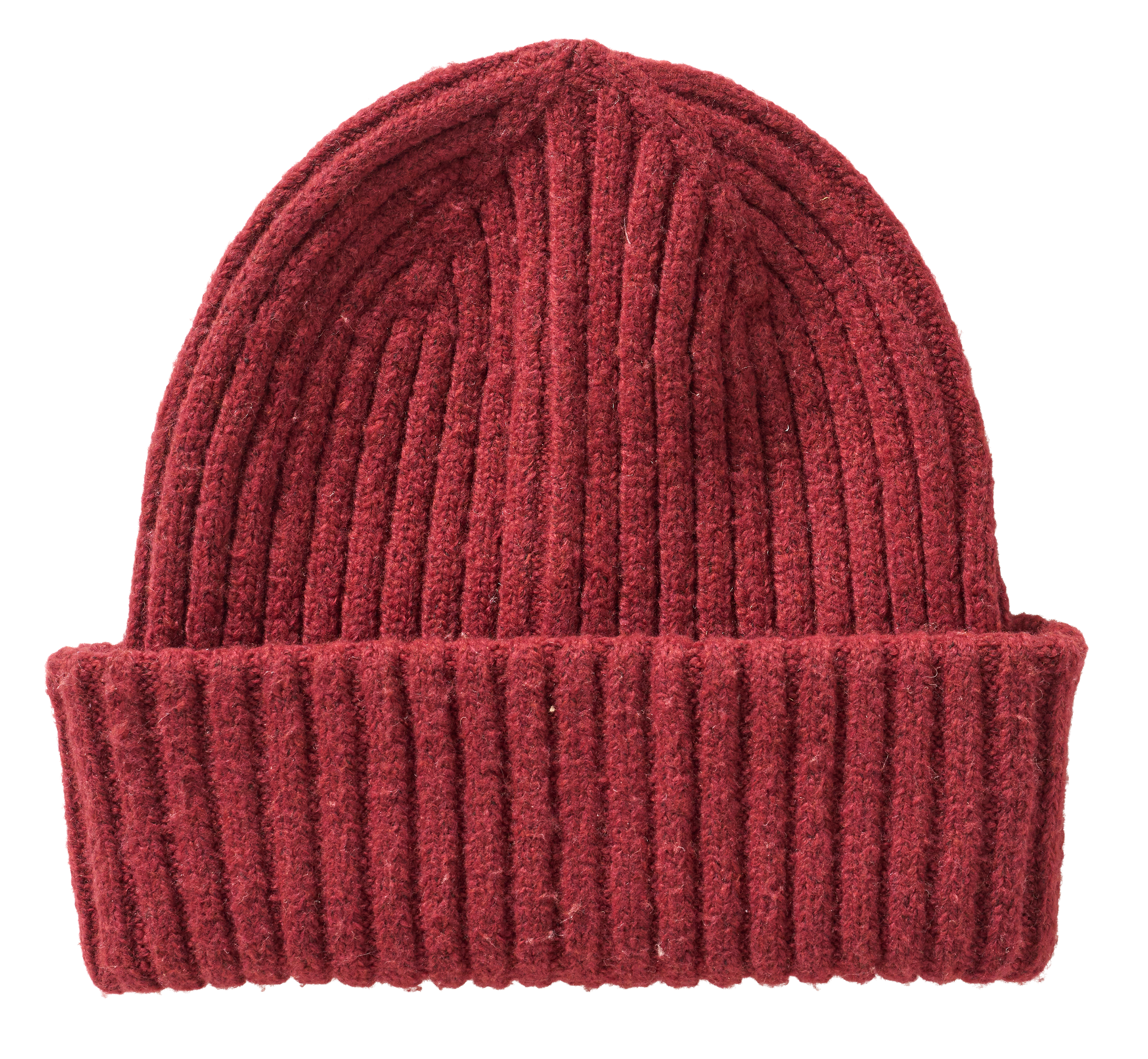Image of Natural Reflections Knit Cuffed Beanie - Burgundy
