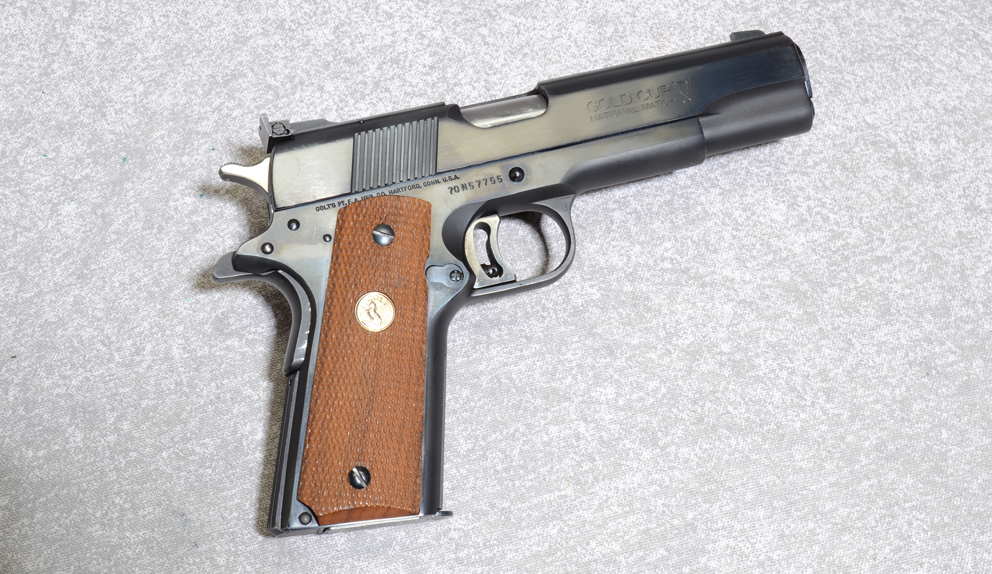 Image of "Colt MKIV Series 70 (Gold Cup National Match) Pistol, .45 Auto, 5"" Barrel, 2.5 lbs."