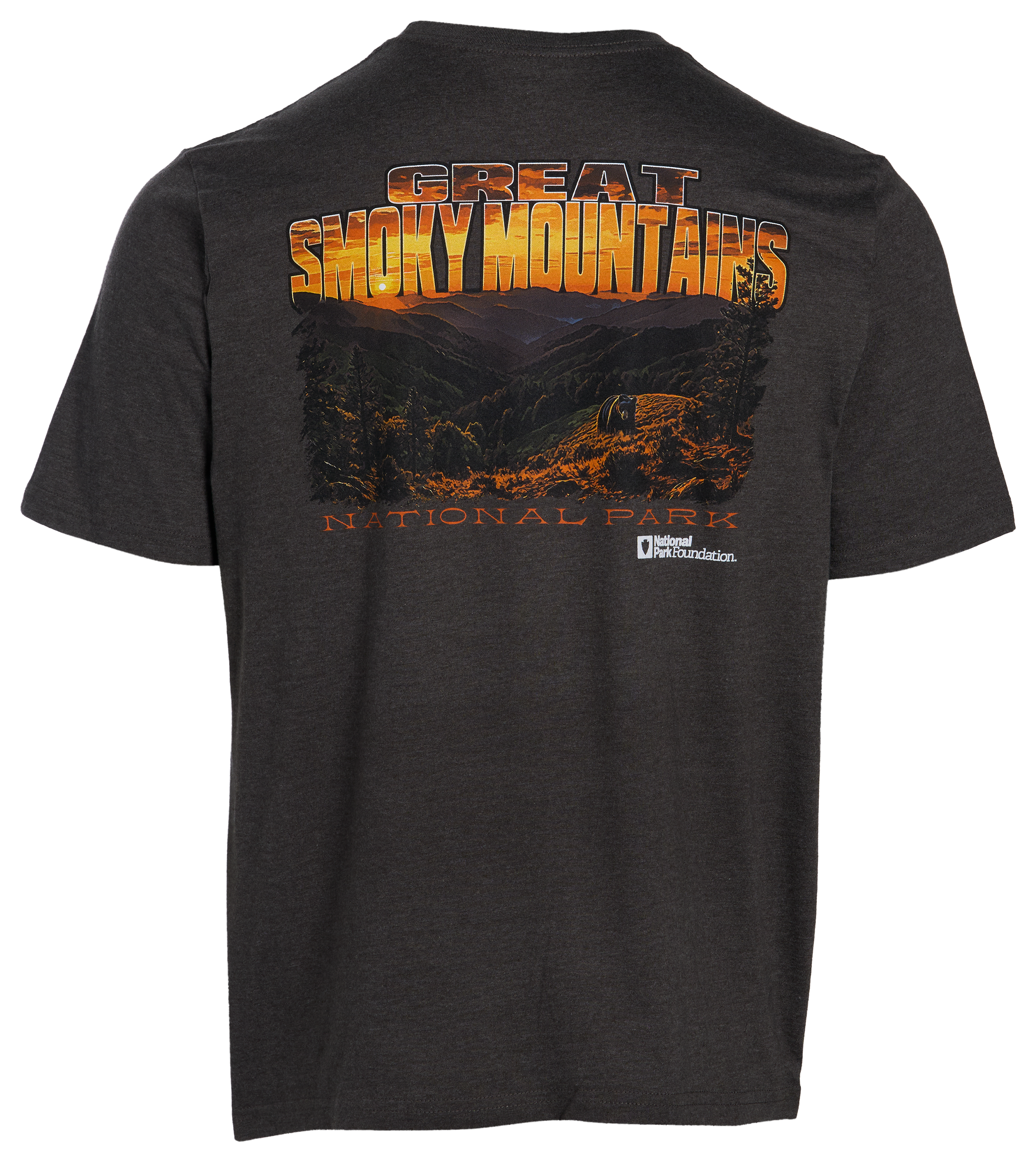Bass Pro Shops Bass Pro Shops NPF Great Smoky Mountains Bear Short-Sleeve T-Shirt - Charcoal Heather - $19.99 at Bass Pro Shops