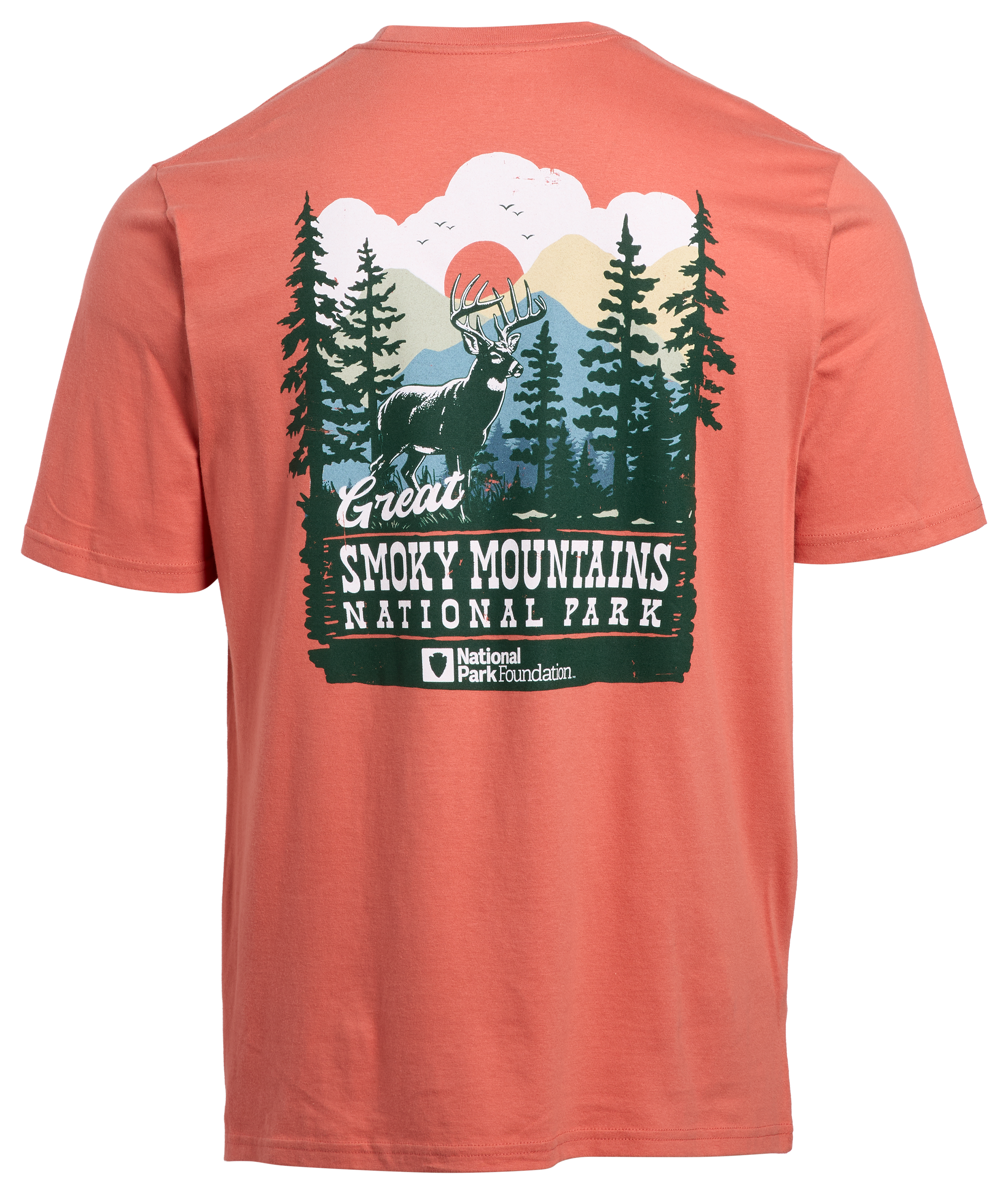 Bass Pro Shops NPF Great Smoky Mountains Bear Short-Sleeve T-Shirt - Apricot Brandy