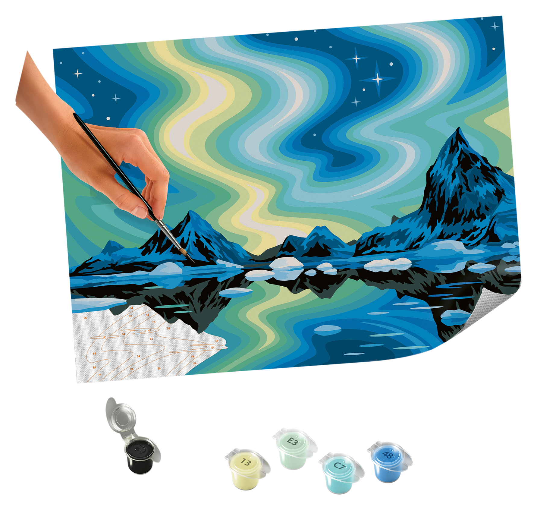 Image of Ravensburger CreArt Northern Lights Paint-By-Number Canvas