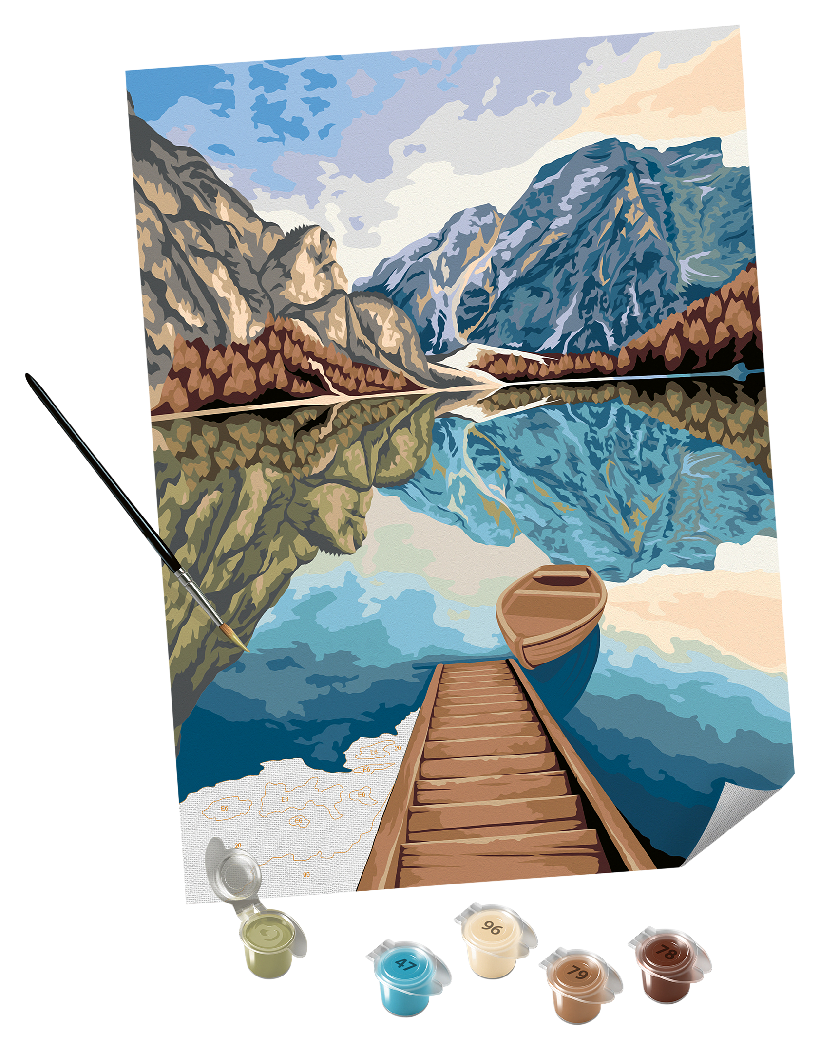 Image of Ravensburger CreArt Lake Views Paint-By-Numbers Canvas
