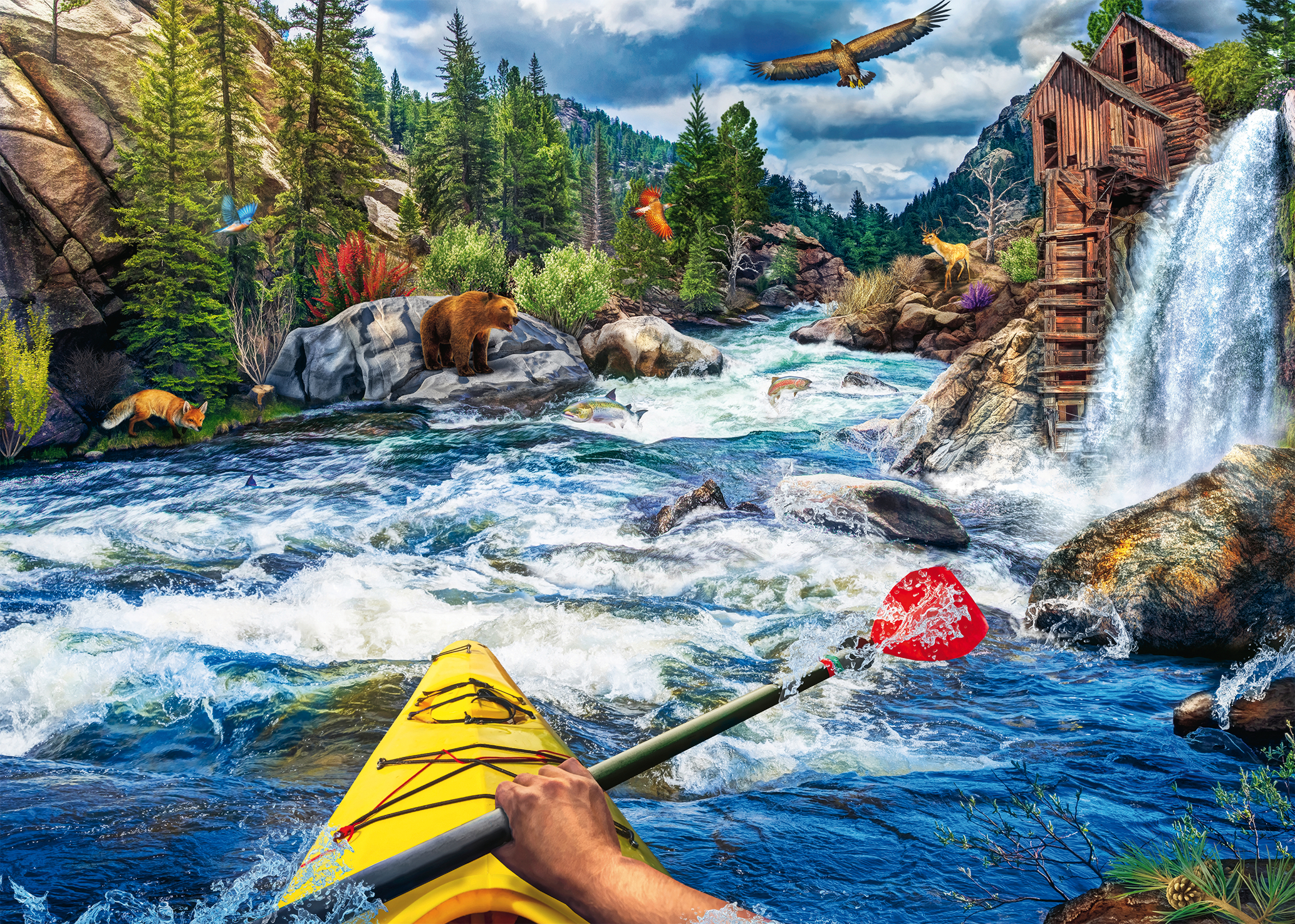 Image of Ravensburger Whitewater Kayaking 1,000-Piece Jigsaw Puzzle
