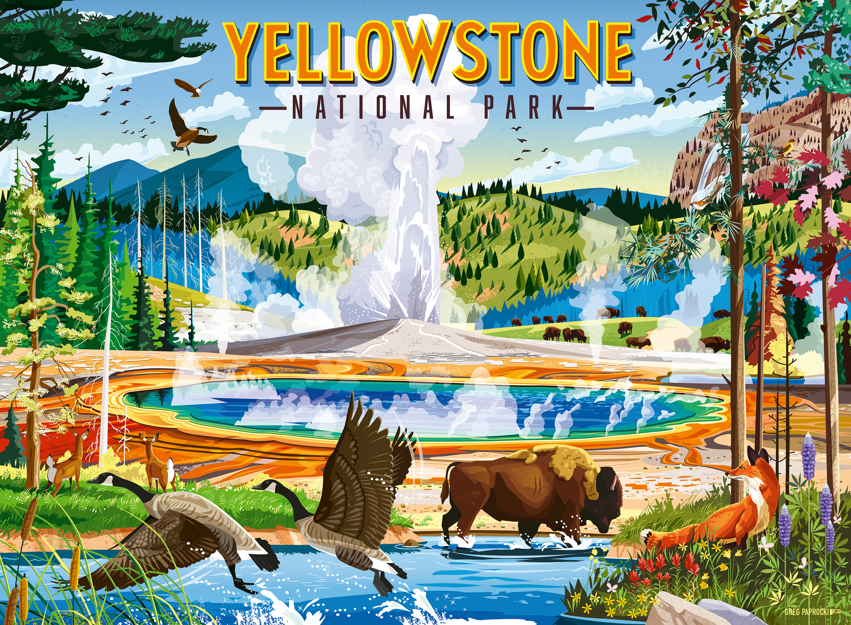 Image of Ravensburger Yellowstone National Park 500-Piece Jigsaw Puzzle