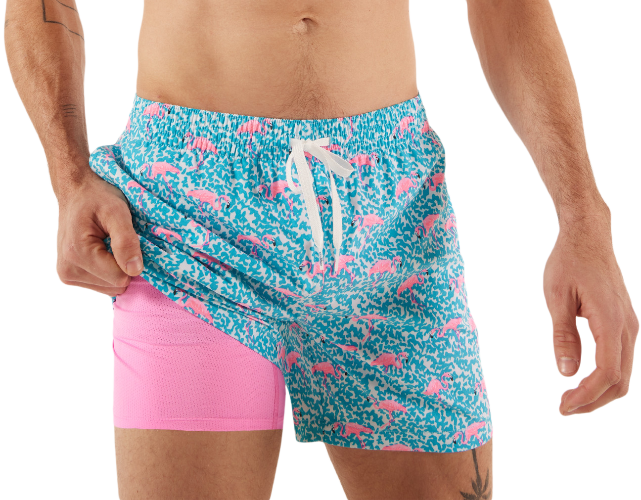 Image of Chubbies The Domingos are for Flamingos Classic Lined Swim Trunks