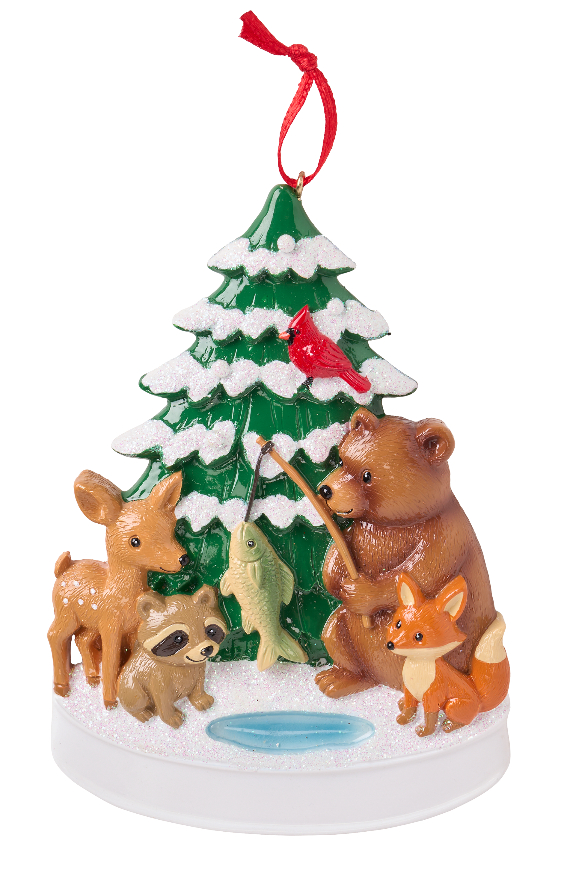 Child to Cherish Forest Animals Fishing Ornament
