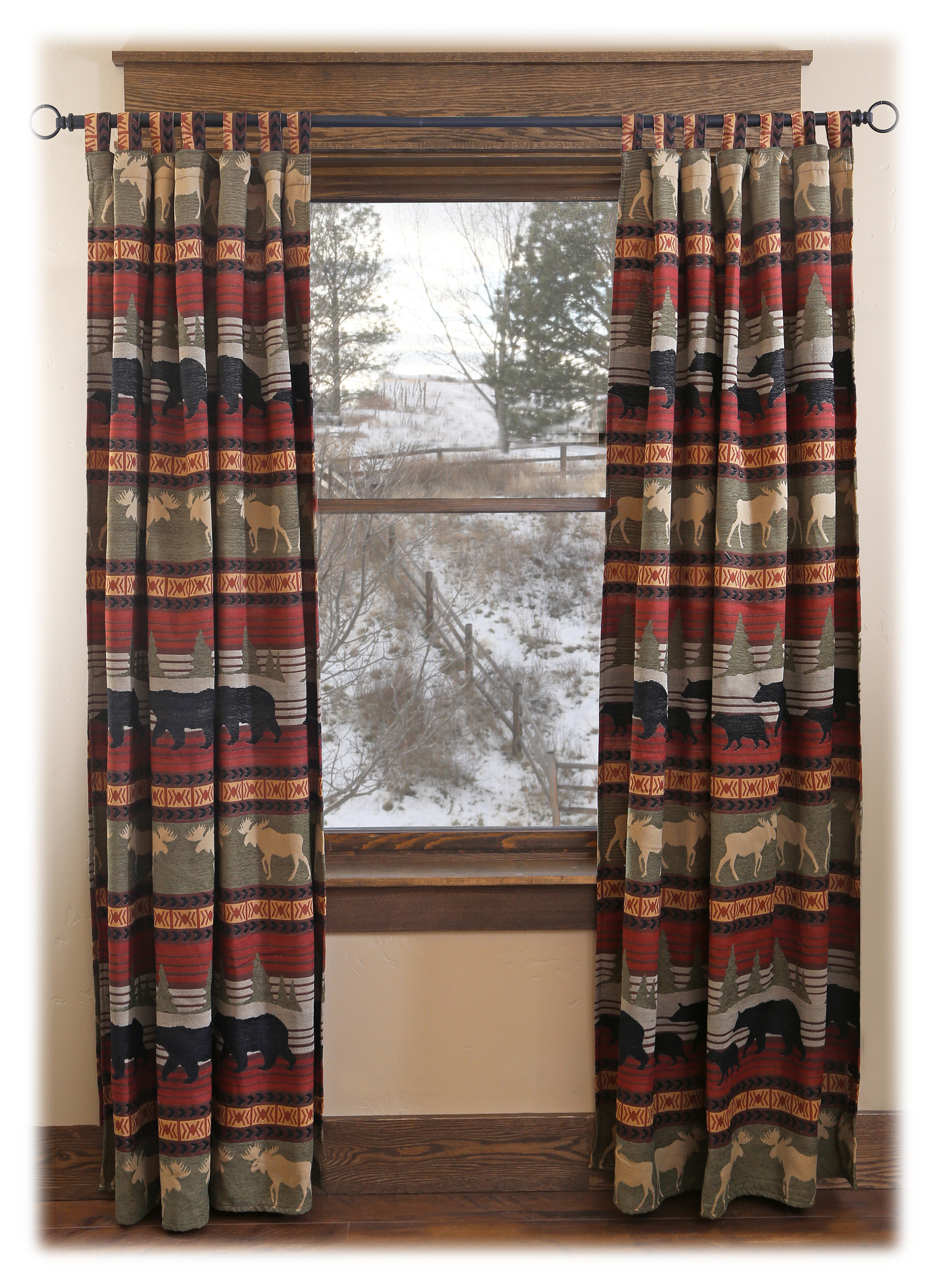 Image of Carstens, Inc. Ontario Wilderness Bedding Collection Printed Drape Set