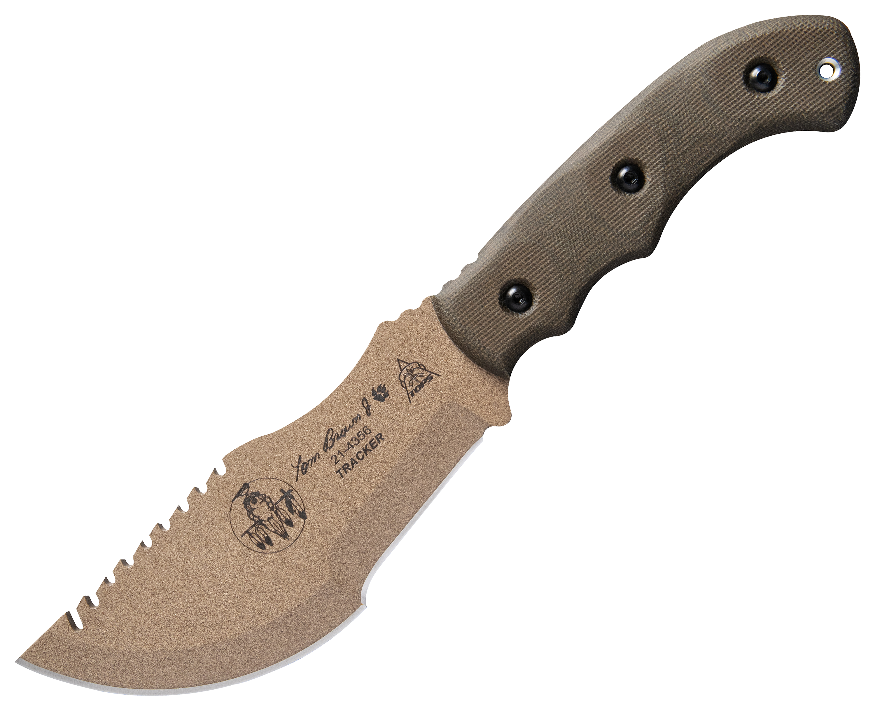 TOPS Knives Tom Brown Tracker Fixed-Blade Knife - Coyote Tan