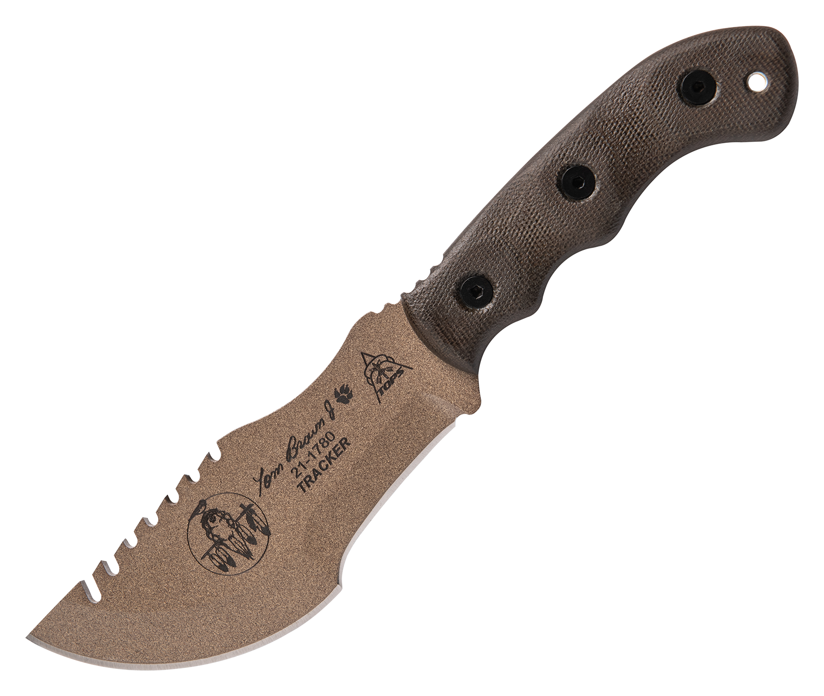 TOPS Knives Tom Brown Tracker 2 Fixed-Blade Knife - Coyote Tan