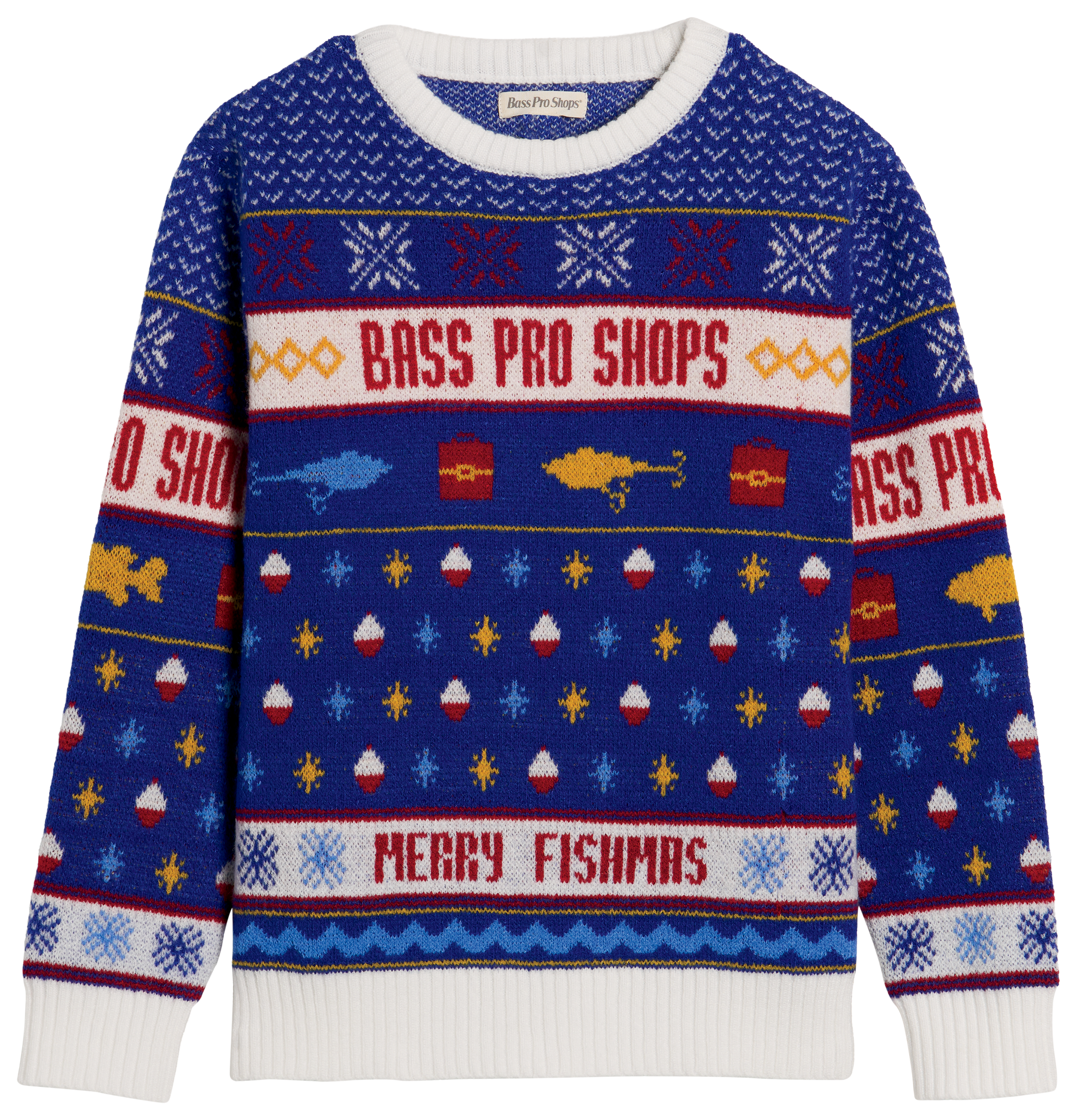 Image of Bass Pro Shops Holiday Sweater for Kids - Royal
