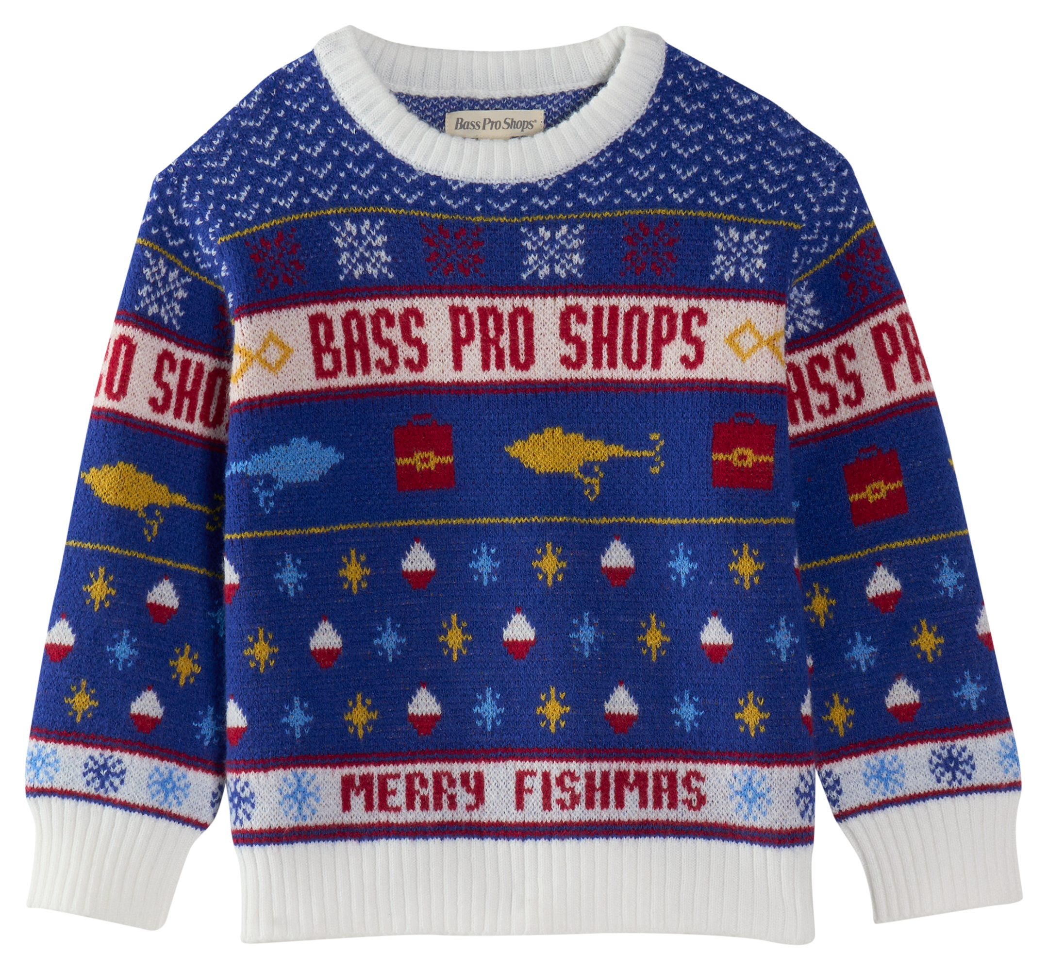 Image of Bass Pro Shops Holiday Sweater for Toddlers - Royal