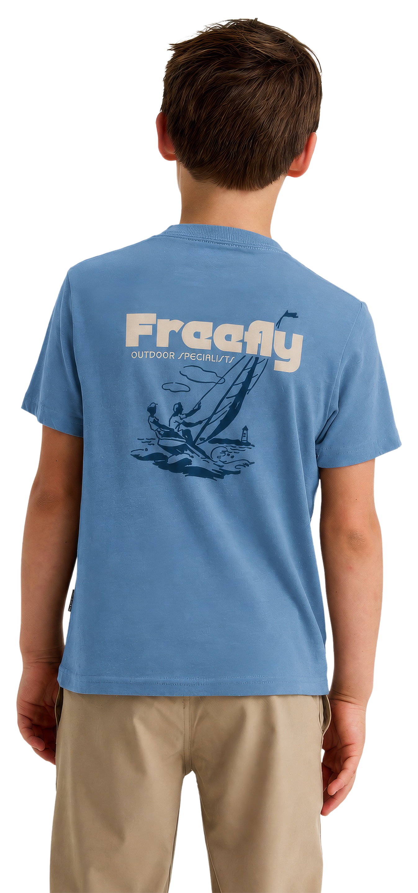 Image of Free Fly Outdoor Specialists Short-Sleeve T-Shirt for Kids - Pacific Blue