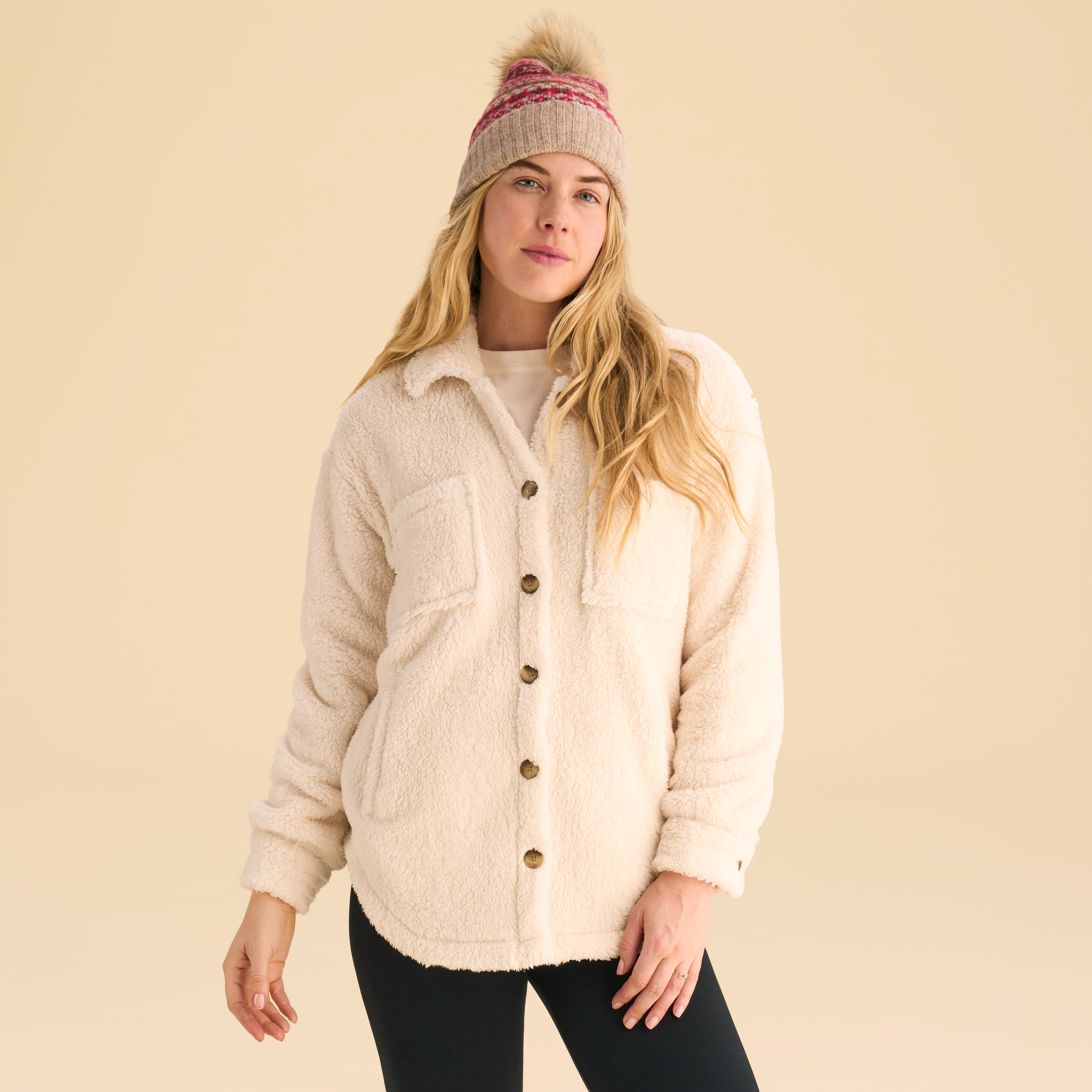 Natural Reflections Natural Reflections Sherpa Shirt Jacket - Egret - $39.99 at Bass Pro Shops