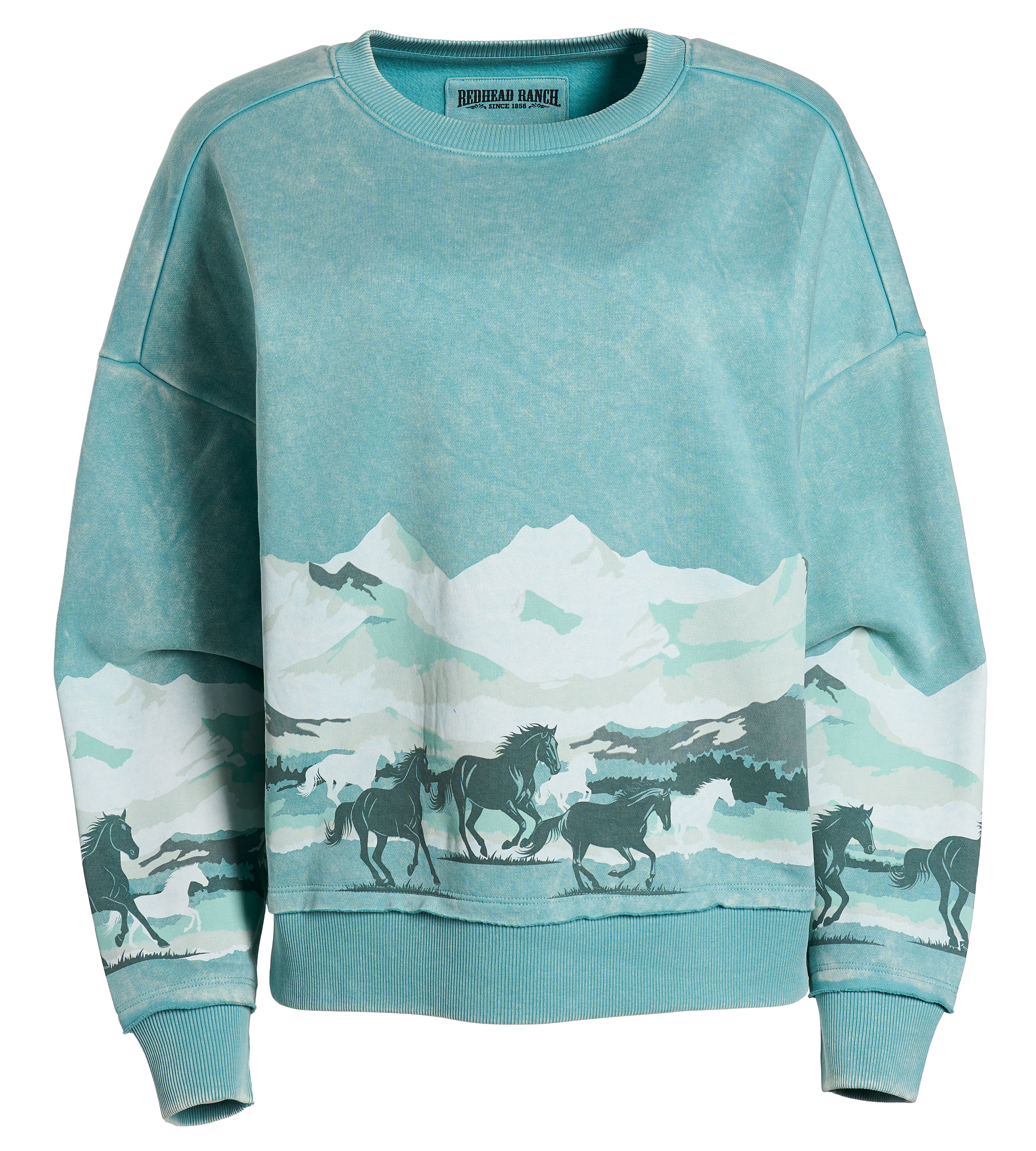 Image of RedHead Ranch Wild Horses Crew-Neck Sweatshirt
