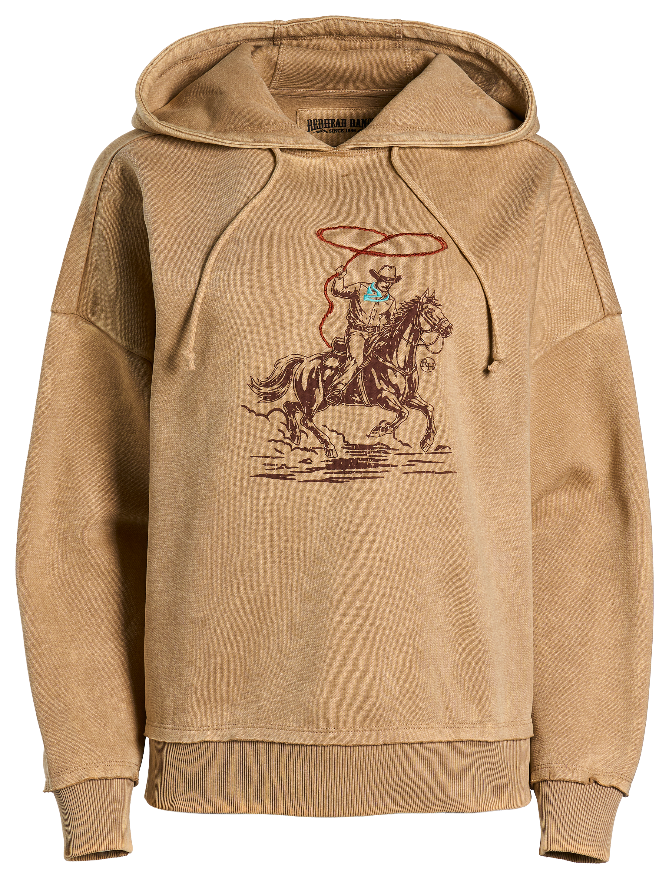 Image of RedHead Ranch Western Lasso Oversized Hoodie - Tannin