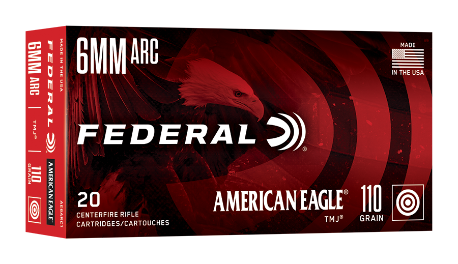 Federal American Eagle 6mm ARC 110 Grain TMJ Centerfire Rifle Ammo