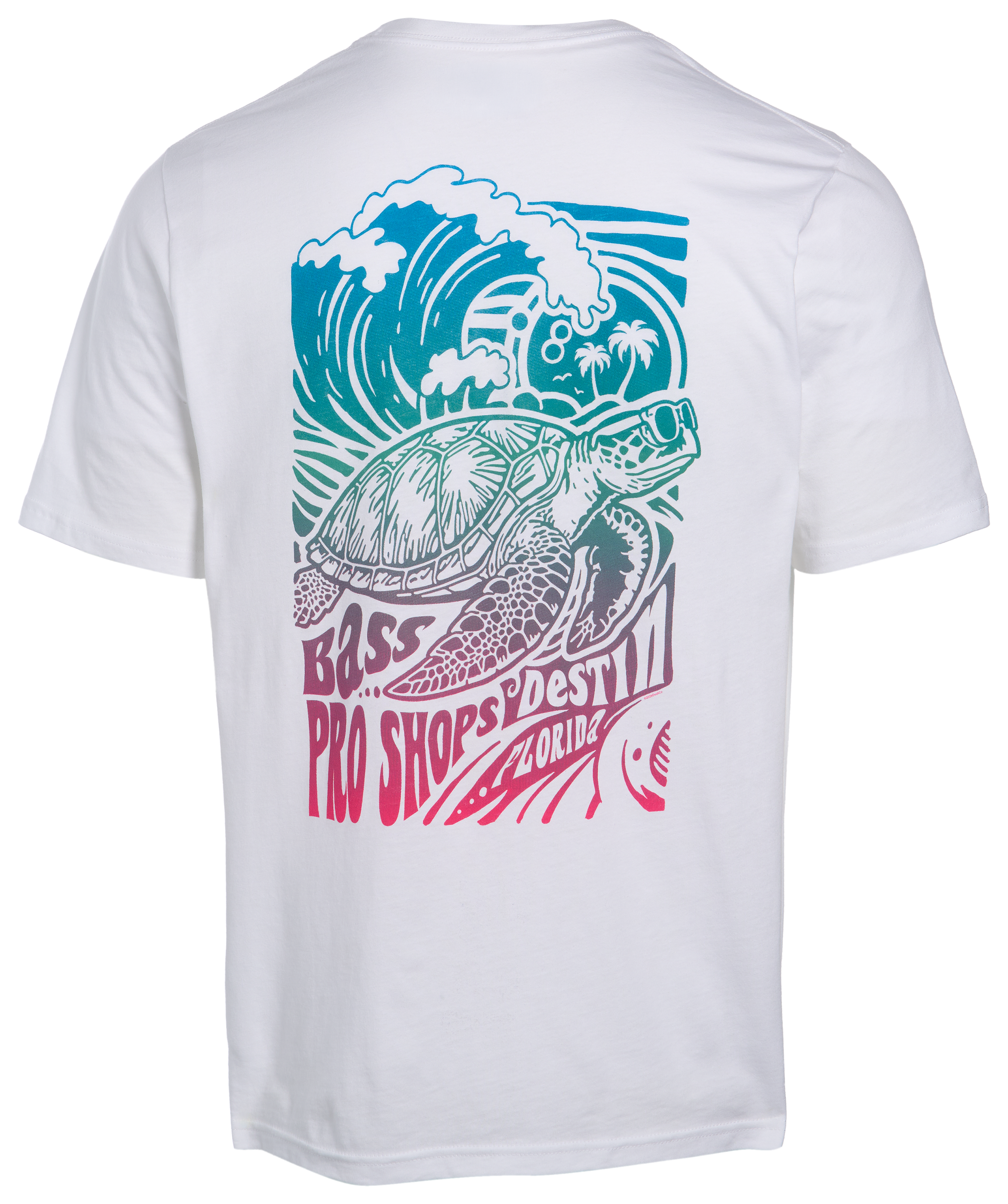 Image of Bass Pro Shops Destin Wave Turtle Short-Sleeve T-Shirt - White