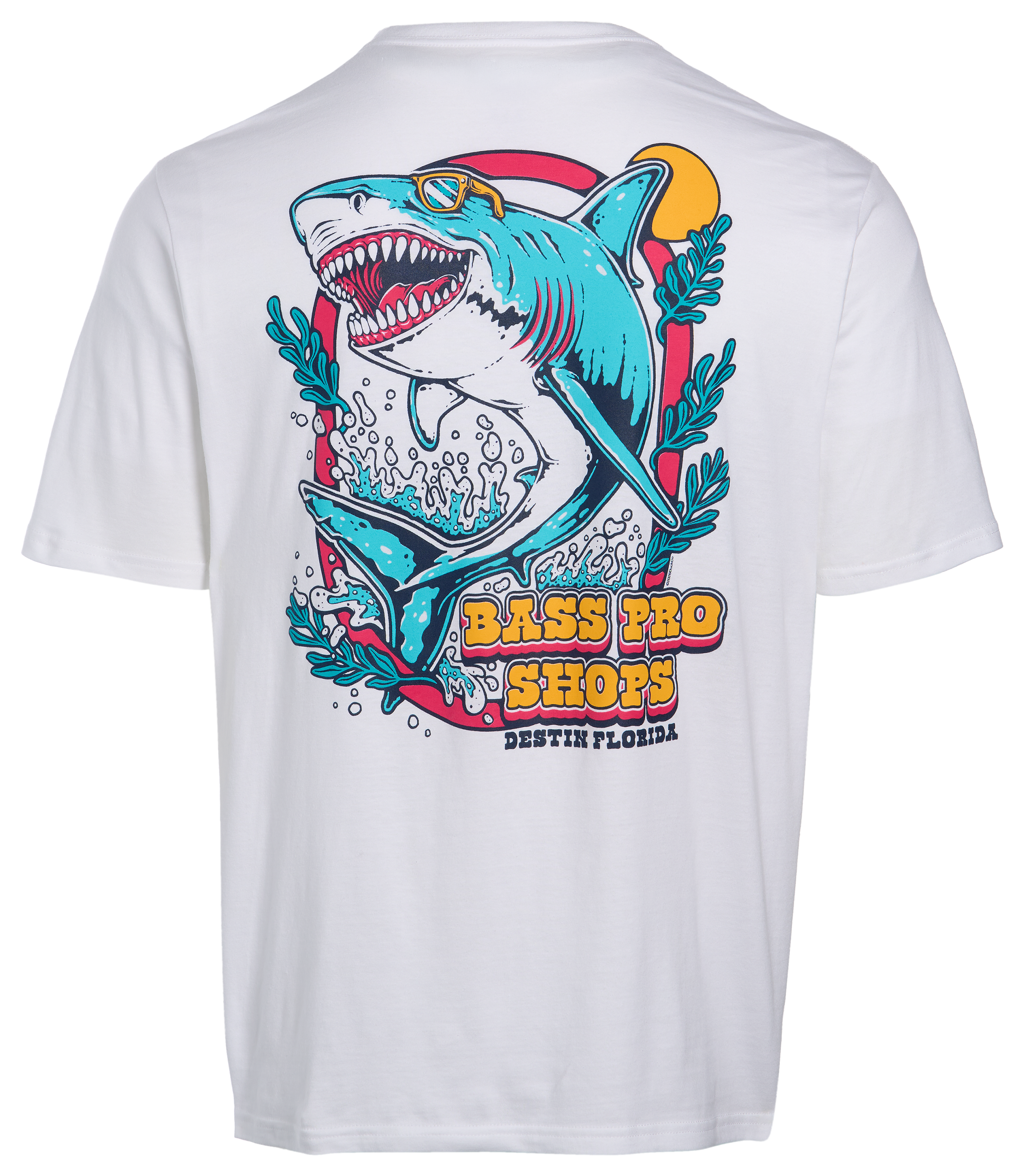 Image of Bass Pro Shops Destin Shark Short-Sleeve T-Shirt - White