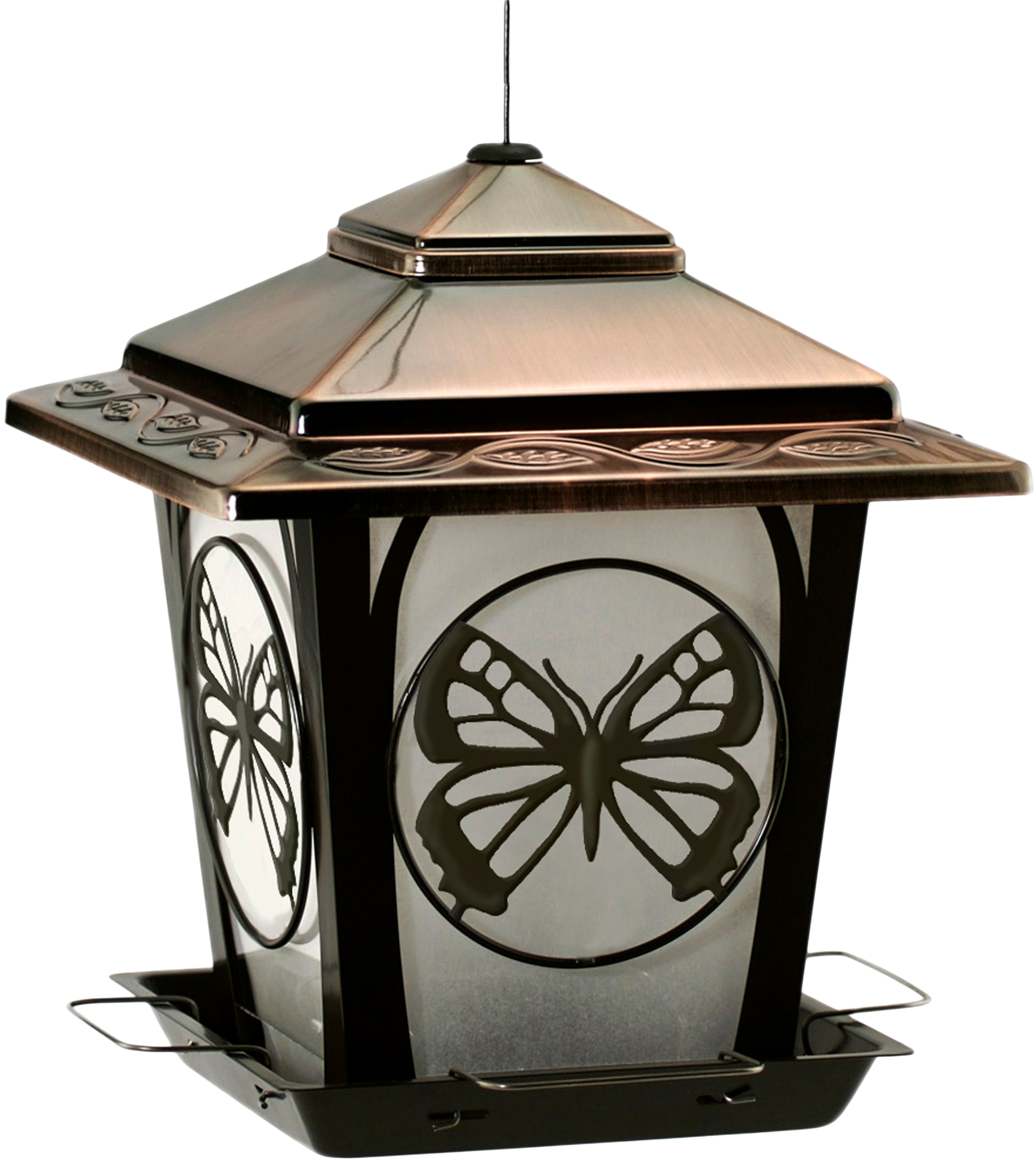 WoodLink Copper Butterfly Bird Feeder