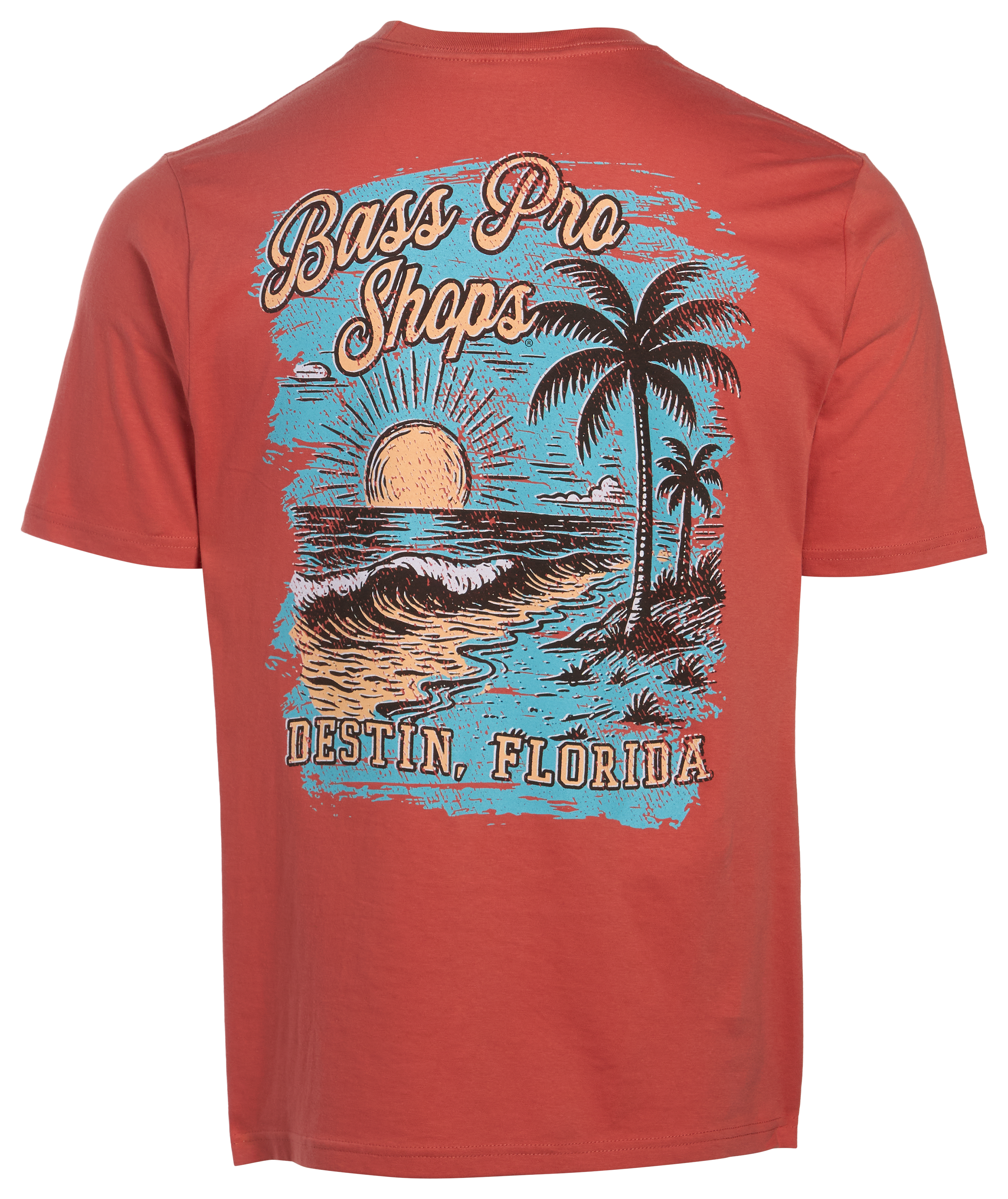 Image of Bass Pro Shops Destin Sunset Short-Sleeve T-Shirt - Apricot Brandy
