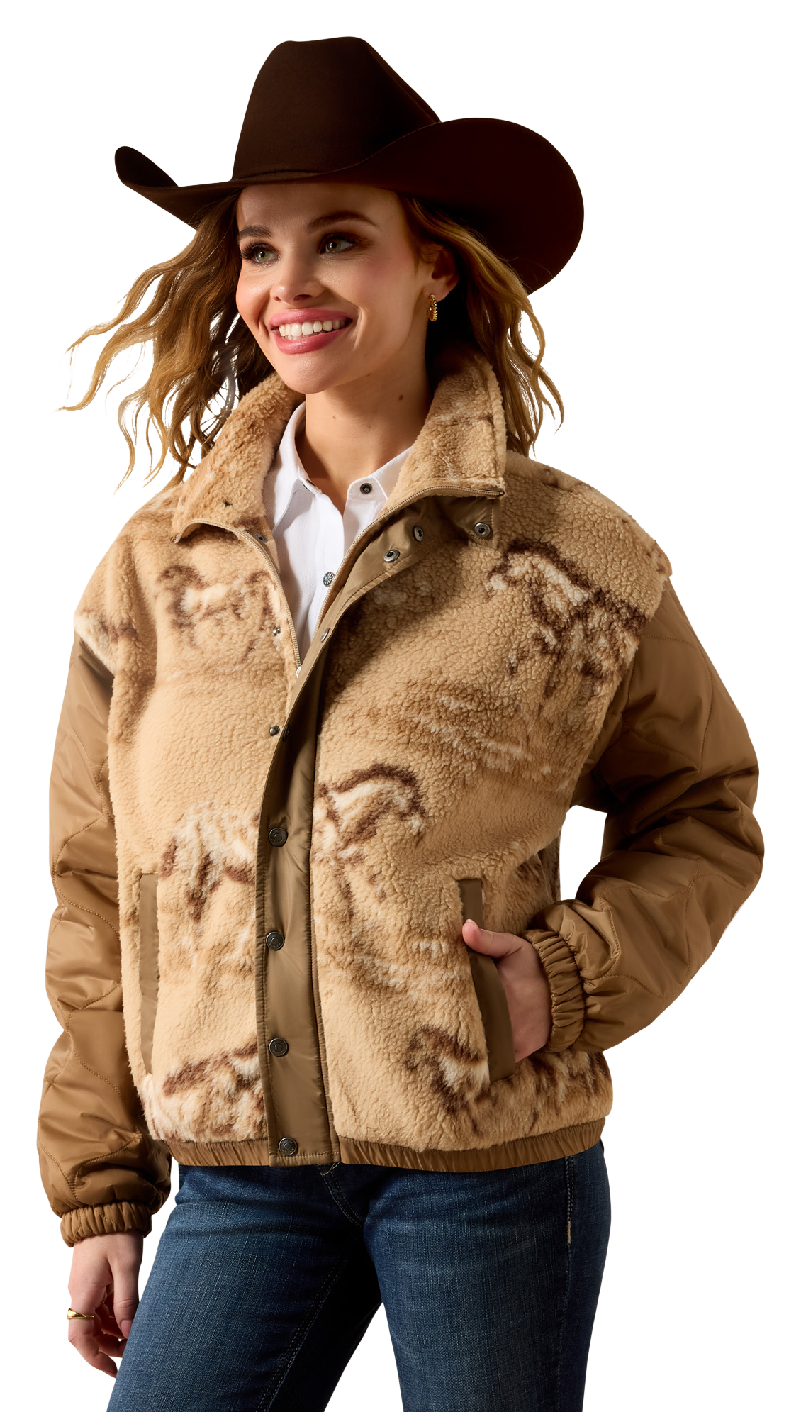 Ariat Ariat Sherpa Blocked Jacket - $109.95 at Bass Pro Shops