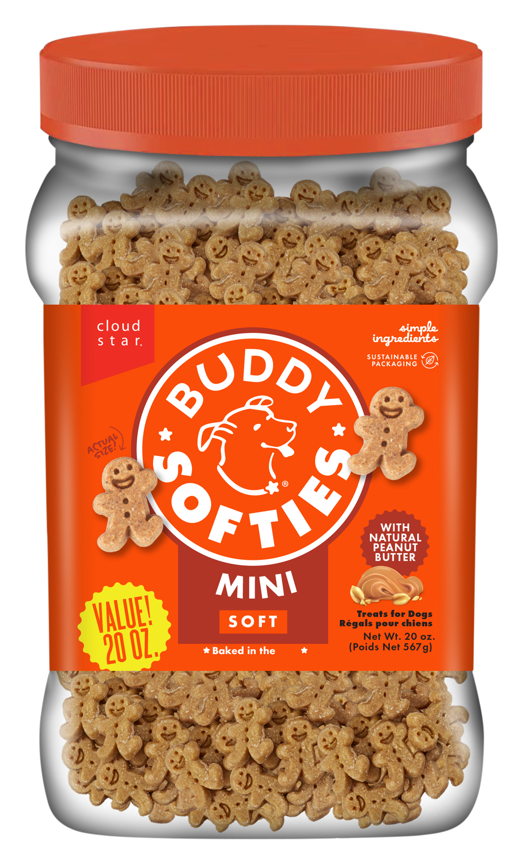 Image of Buddy Biscuits Softies Mini Peanut Butter Chewy Dog Treats