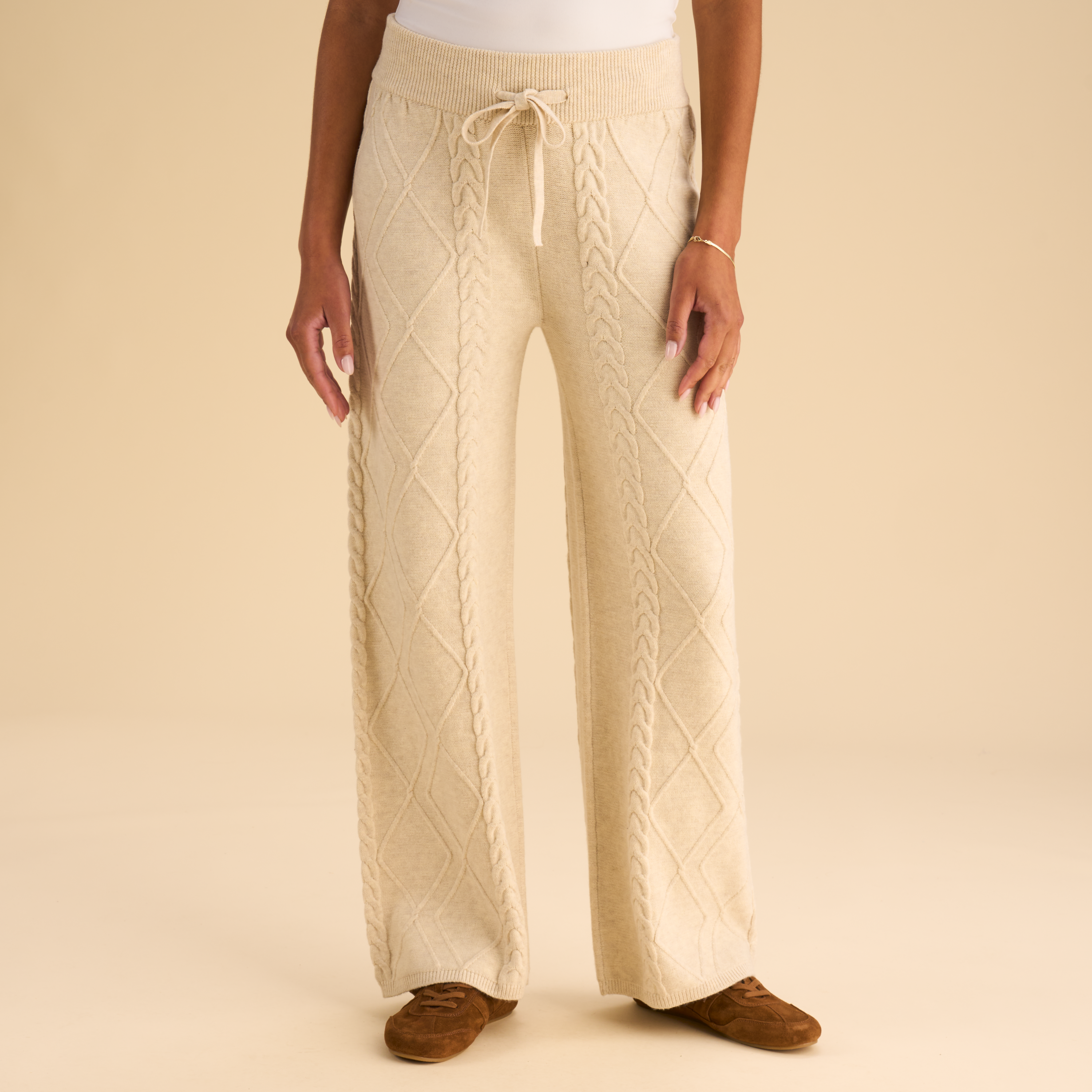 Natural Reflections Natural Reflections Cable Lounge Pants - Heather Oatmeal - $49.99 at Bass Pro Shops