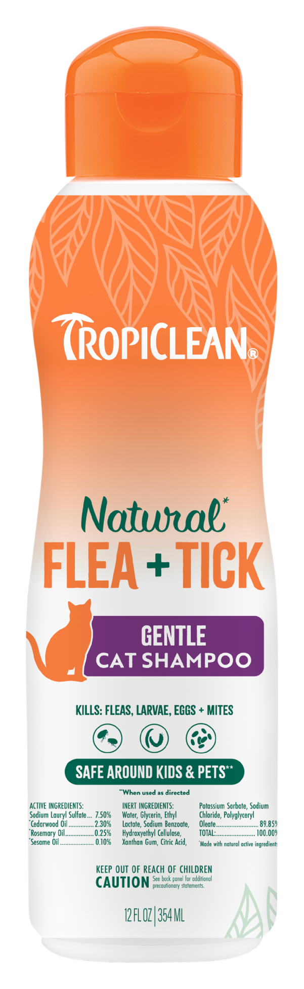 Image of TropiClean Natural Flea and Tick Gentle Cat Shampoo