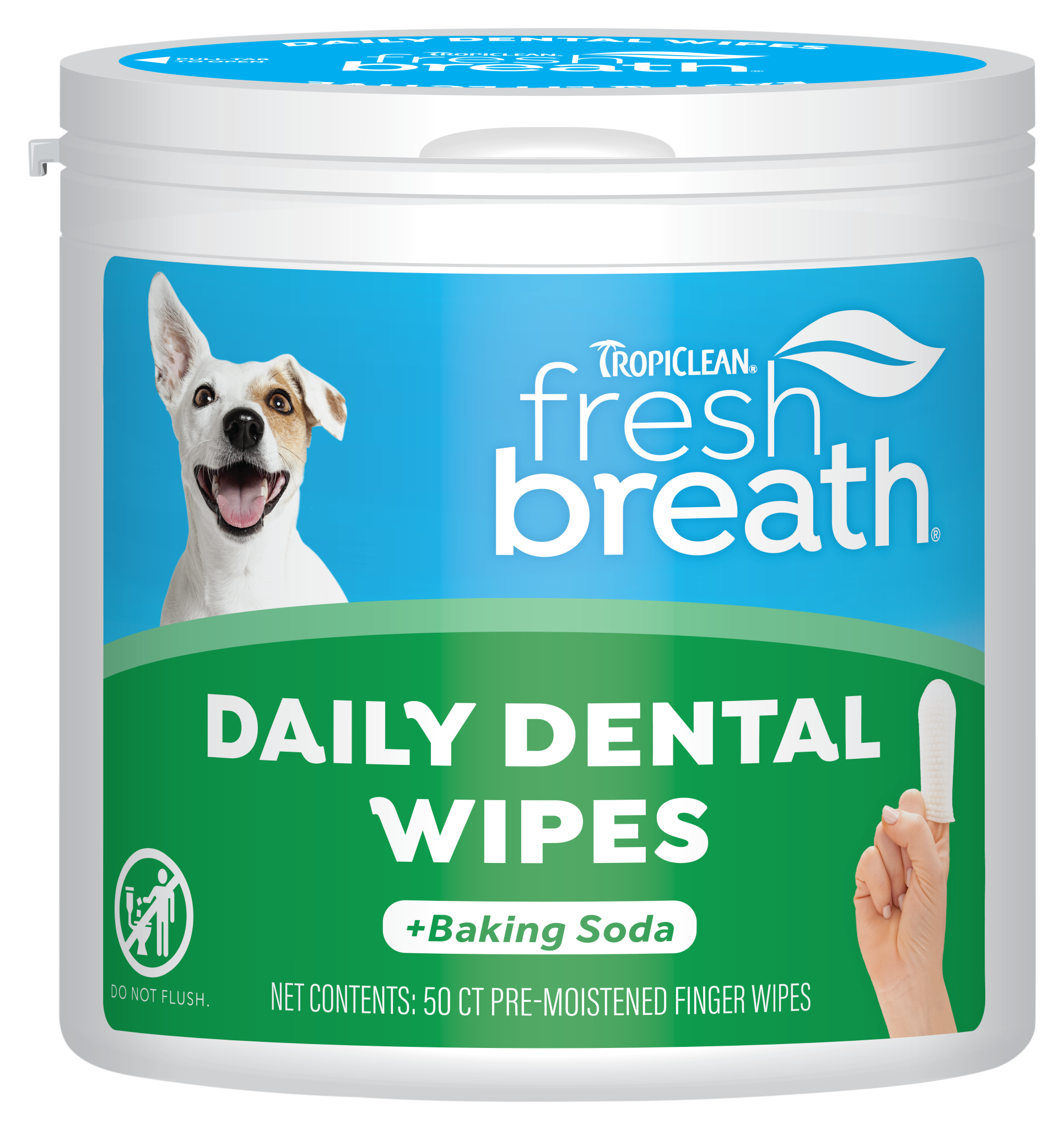 Image of TropiClean Fresh Breath Dental Wipes for Pets