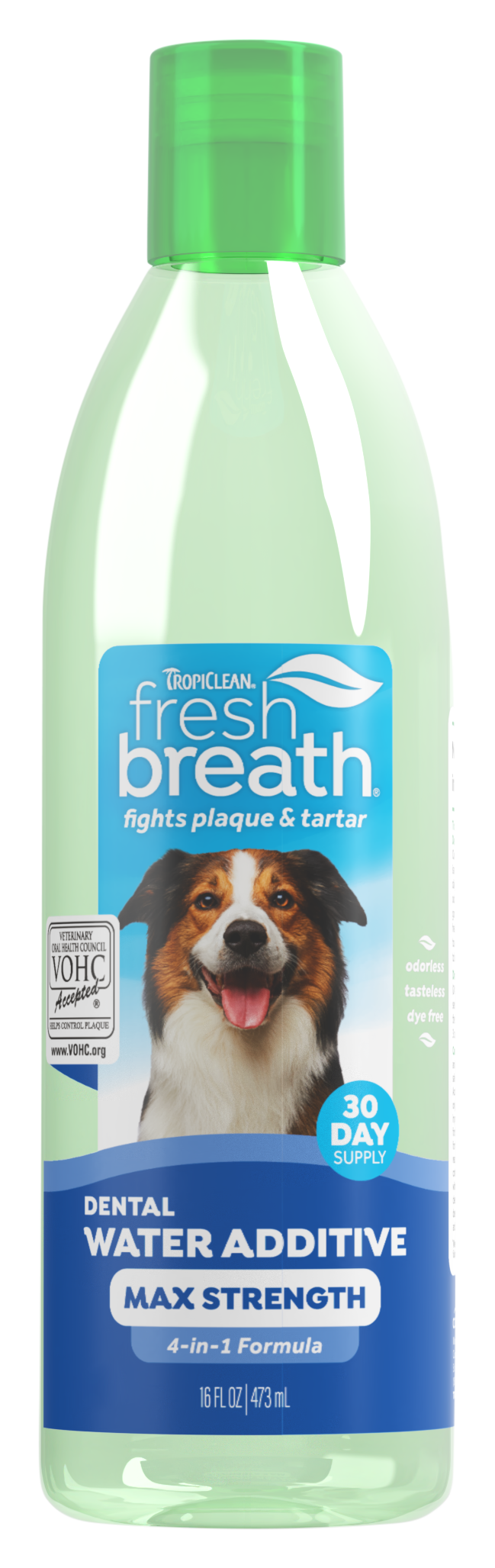 Image of TropiClean Fresh Breath Max Strength Dental Water Additive for Dogs