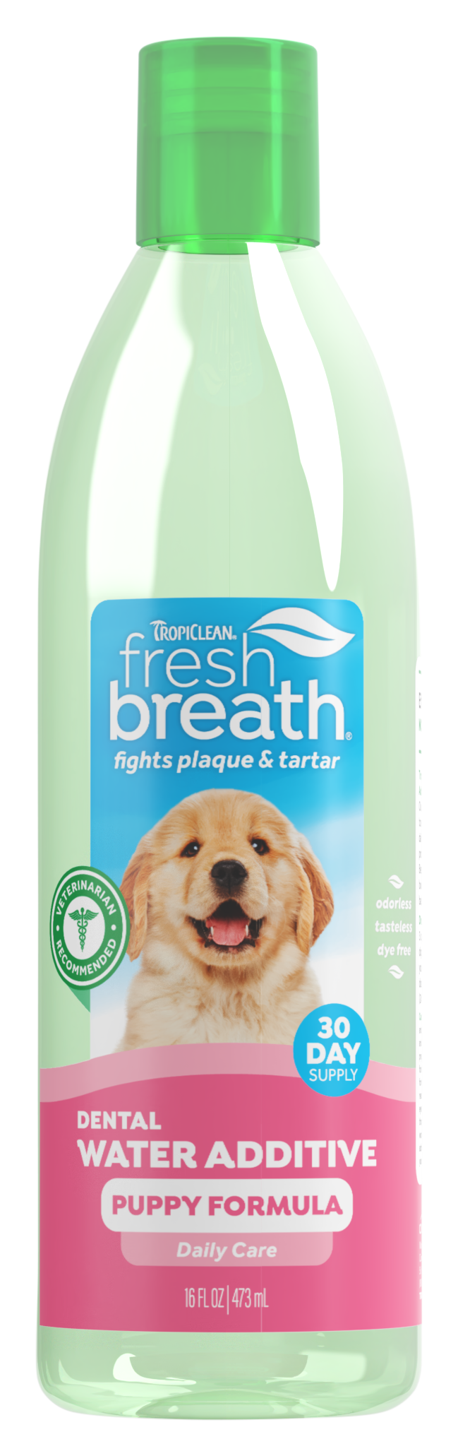 Image of TropiClean Fresh Breath Oral Care Water Additive for Puppies - 16 oz.