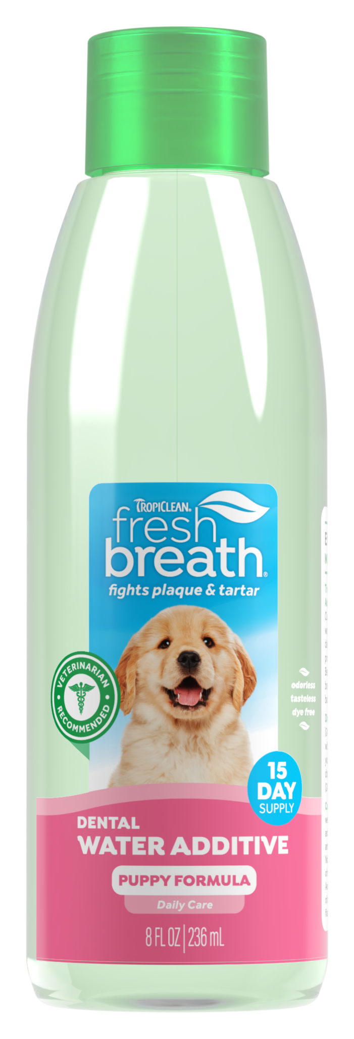 Image of TropiClean Fresh Breath Oral Care Water Additive for Puppies - 8 oz.