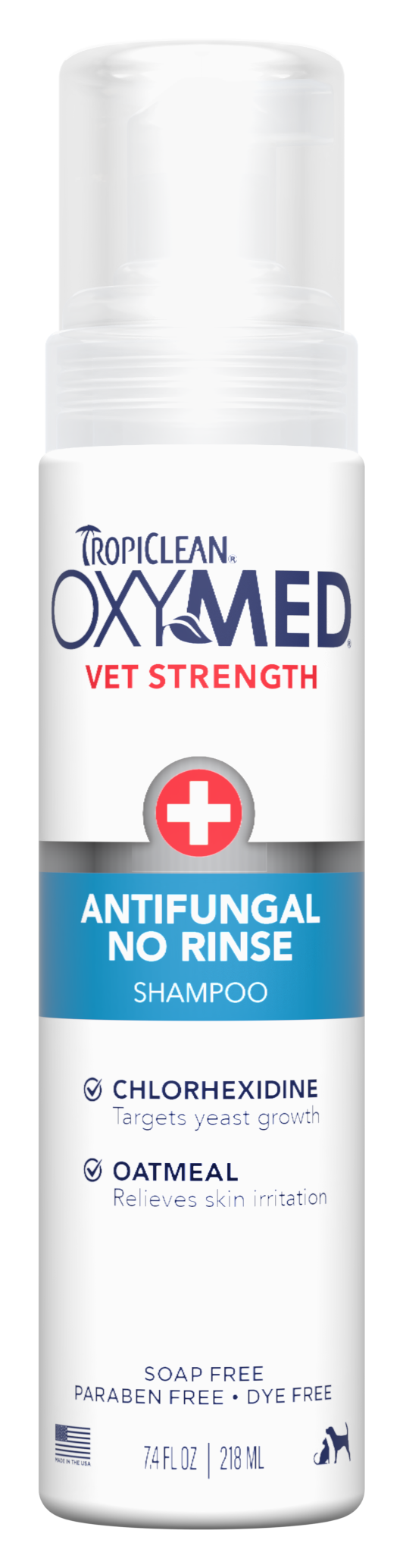Image of TropiClean OxyMed No Rinse Antifungal Shampoo