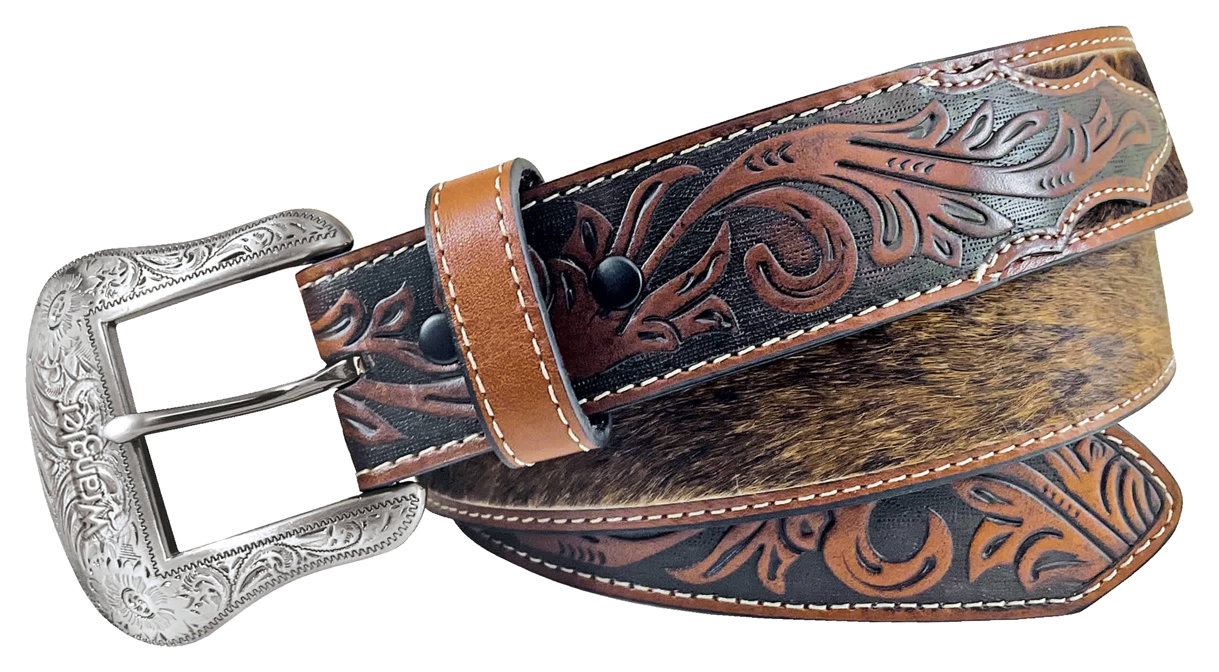 Image of Wrangler Hair and Hide Western Belt - Spectra Yellow