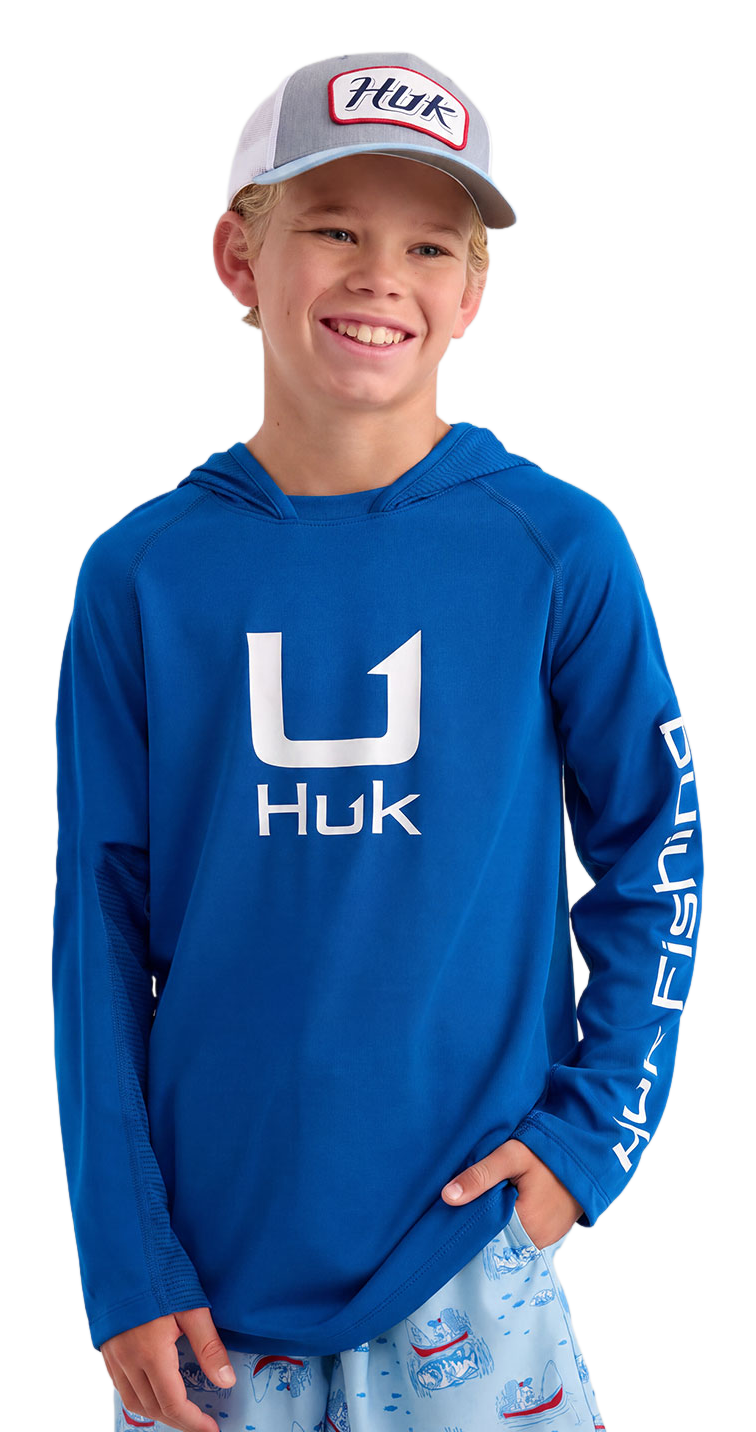 HUK Kid's Icon Performance Hoodie - Wave Rider YM