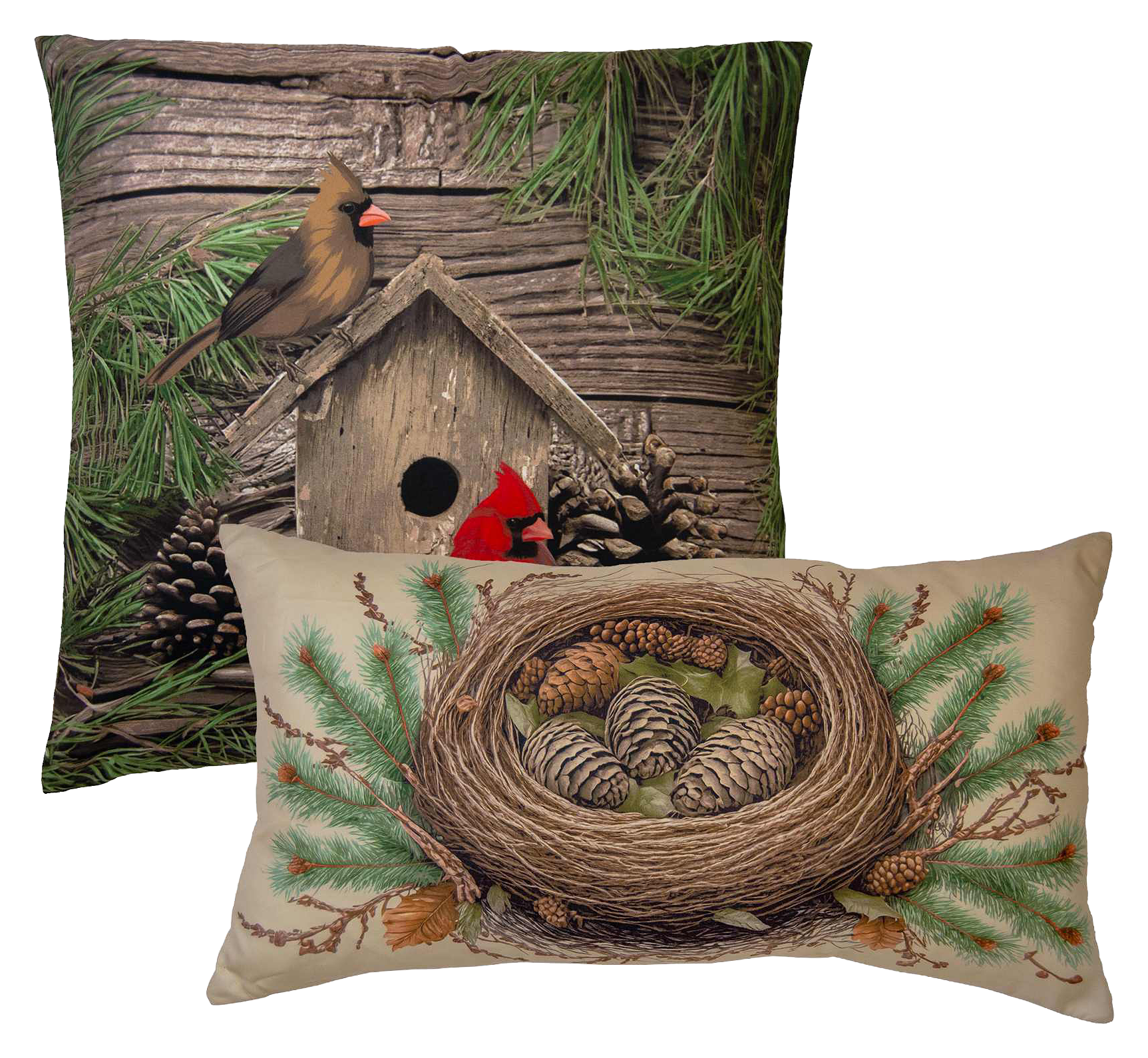 Image of Donna Sharp Cardinal Pine 2-Pice Decorative Pillow Set