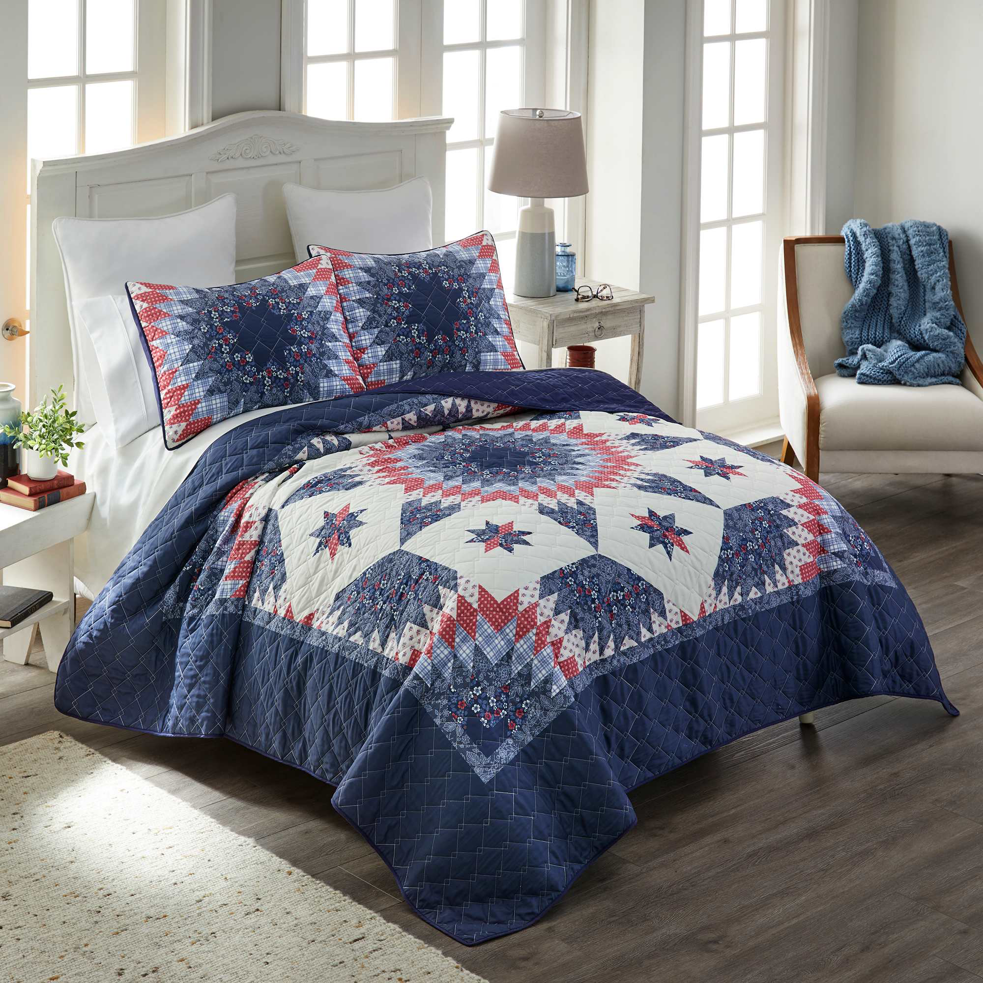 Image of Donna Sharp Bluefield Star Quilt Set