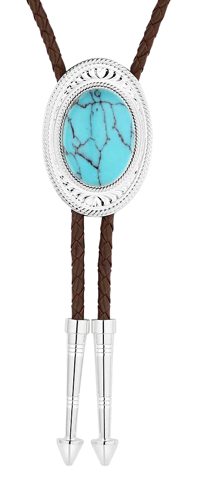 Image of Montana Silversmiths The Outlaw Turquoise Bolo Tie