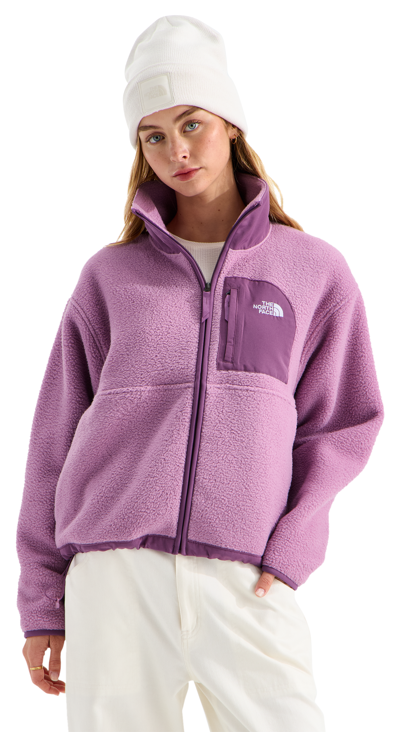 Image of The North Face Yumiori Off Peak Full-Zip Fleece Jacket - Hushed Lavender/Chroma Purple