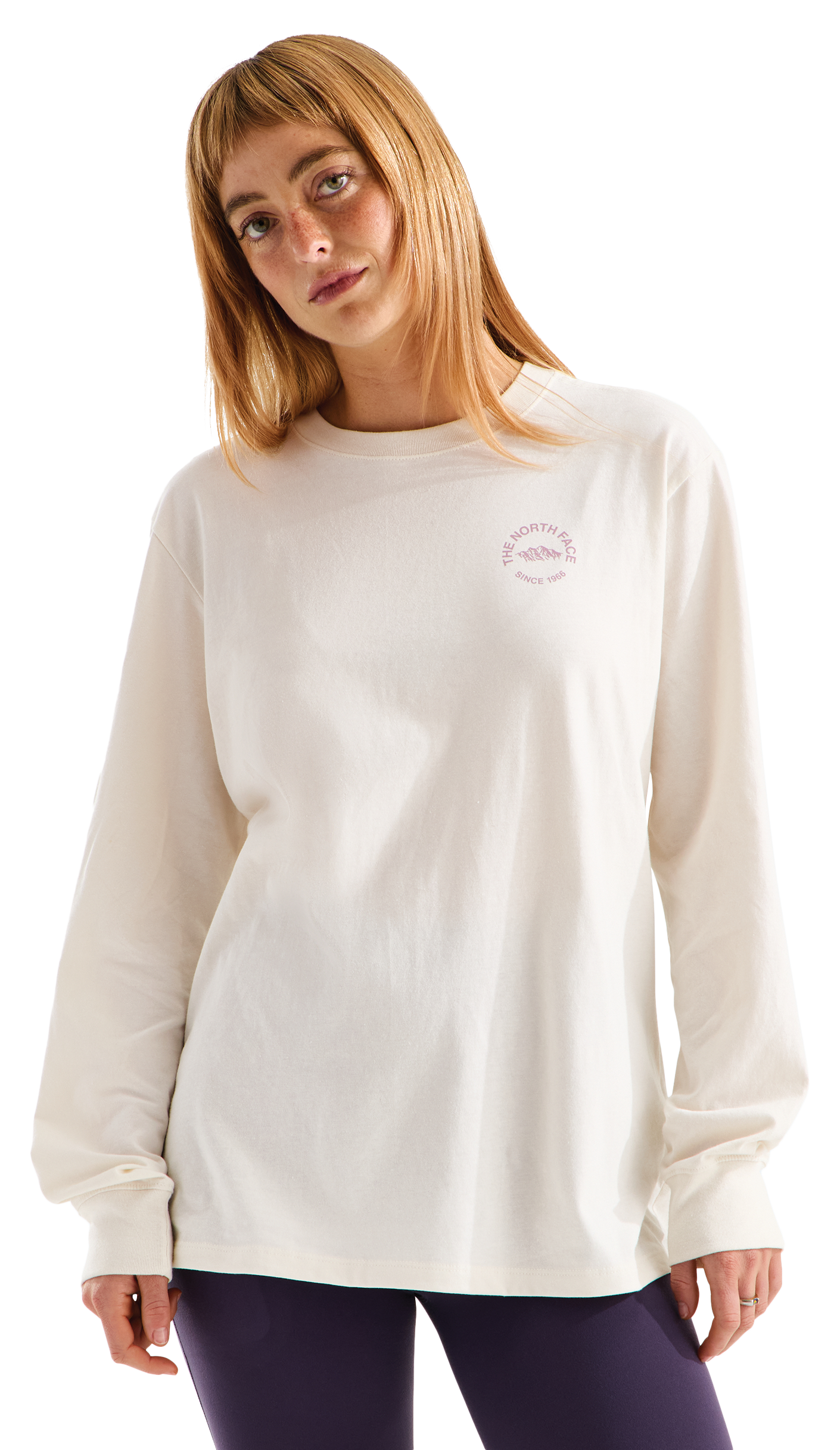 Image of The North Face Evolution TNF NSE Relaxed Long-Sleeve Shirt - White Dune