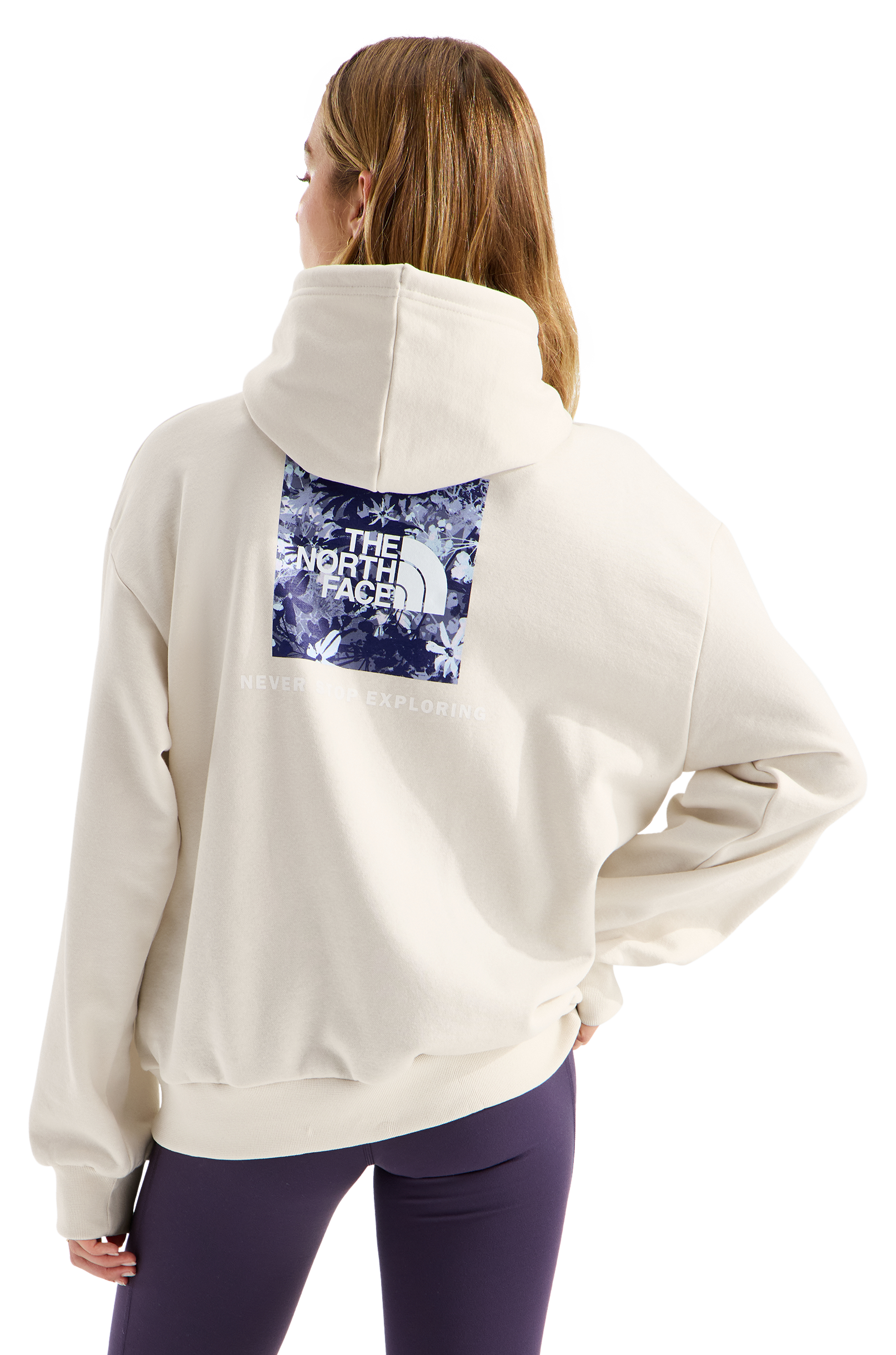Image of The North Face Evolution Moon Florals NSE Oversized Hoodie - White Dune
